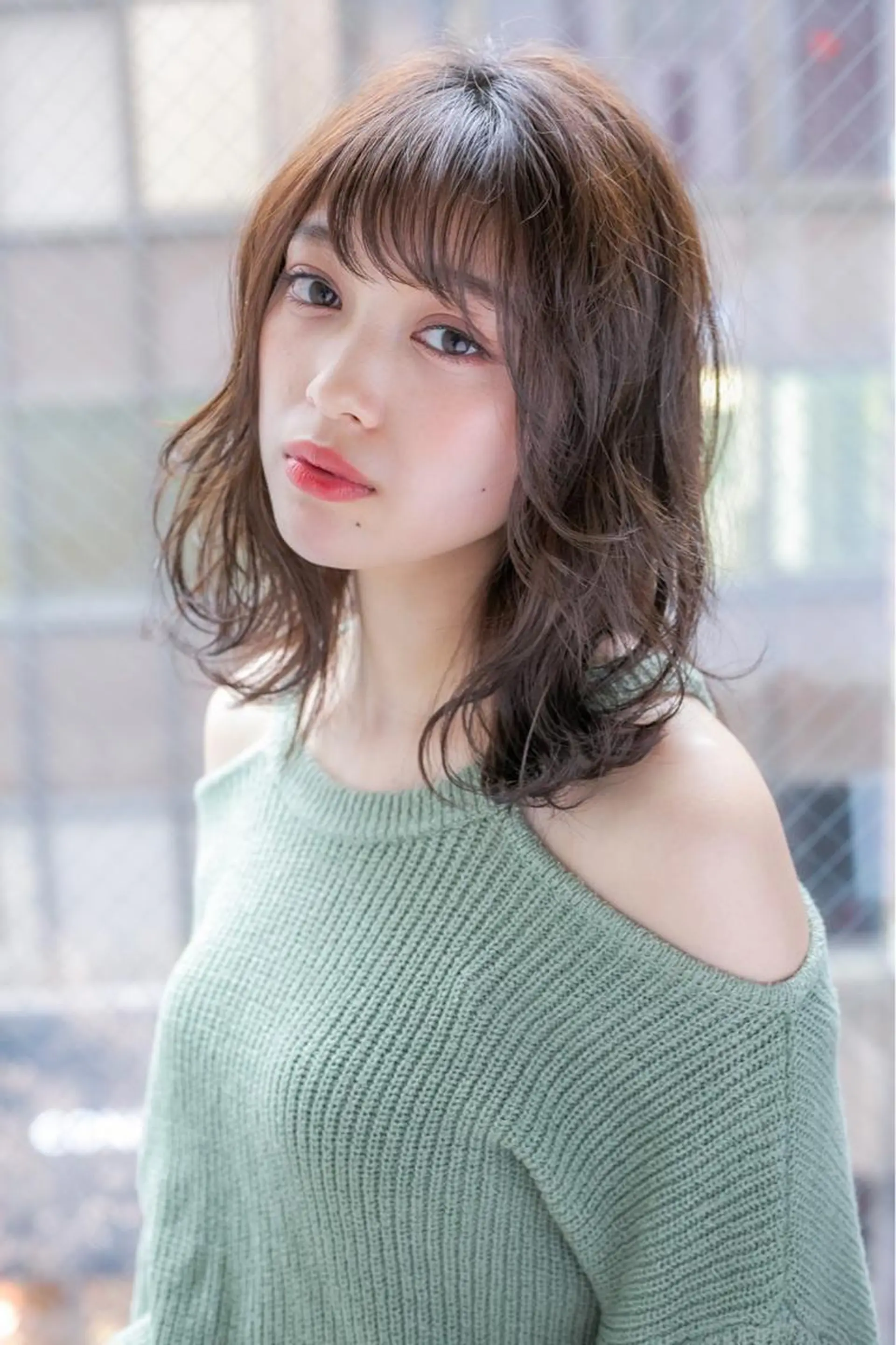 ミディアム ボブ/縮毛矯正 髪質改善/もえるのヘアスタイル