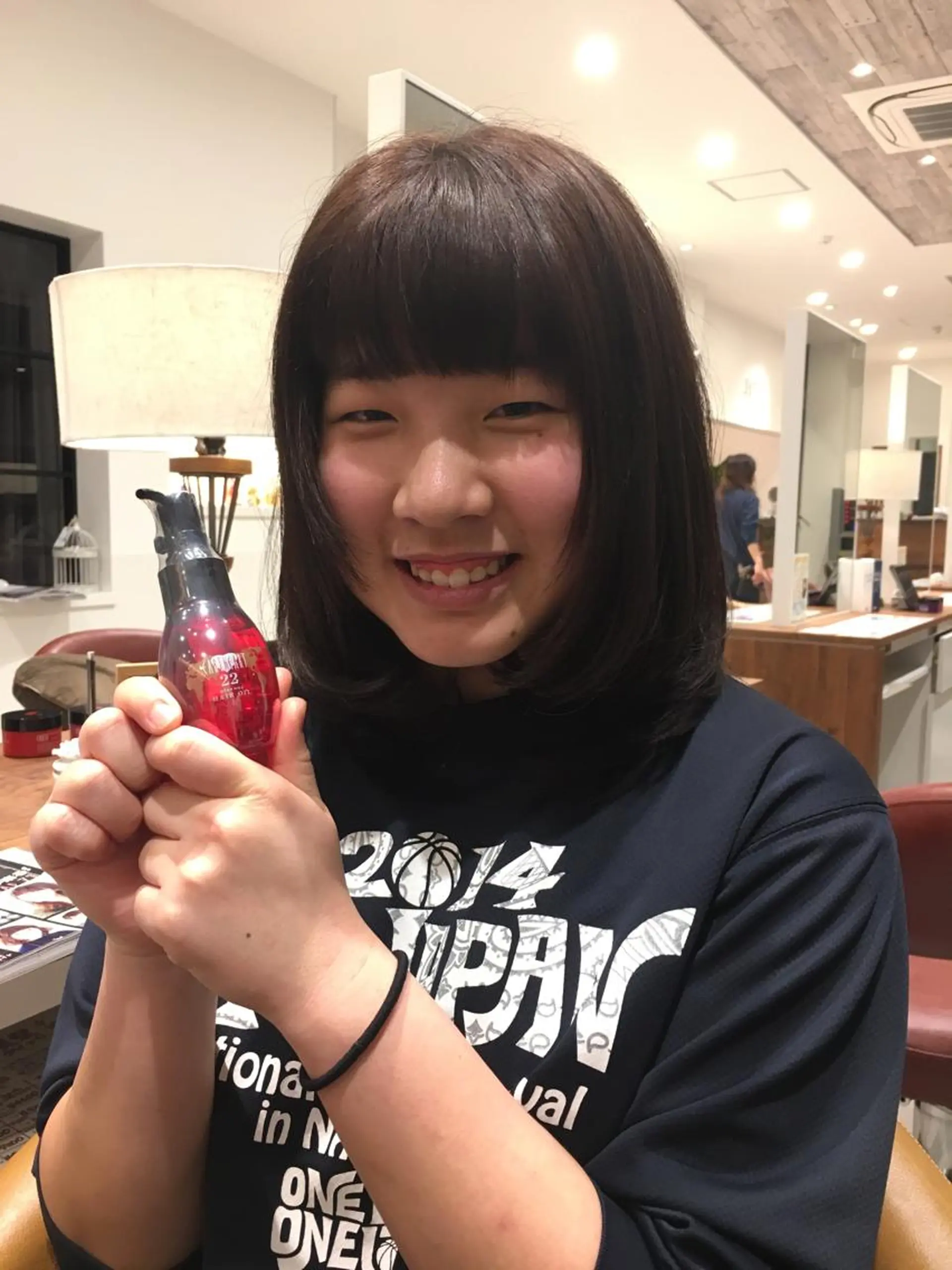 ミディアム セミロング ロング カラー パーマ ヘアアレンジ ひがし さゆりのヘアスタイル