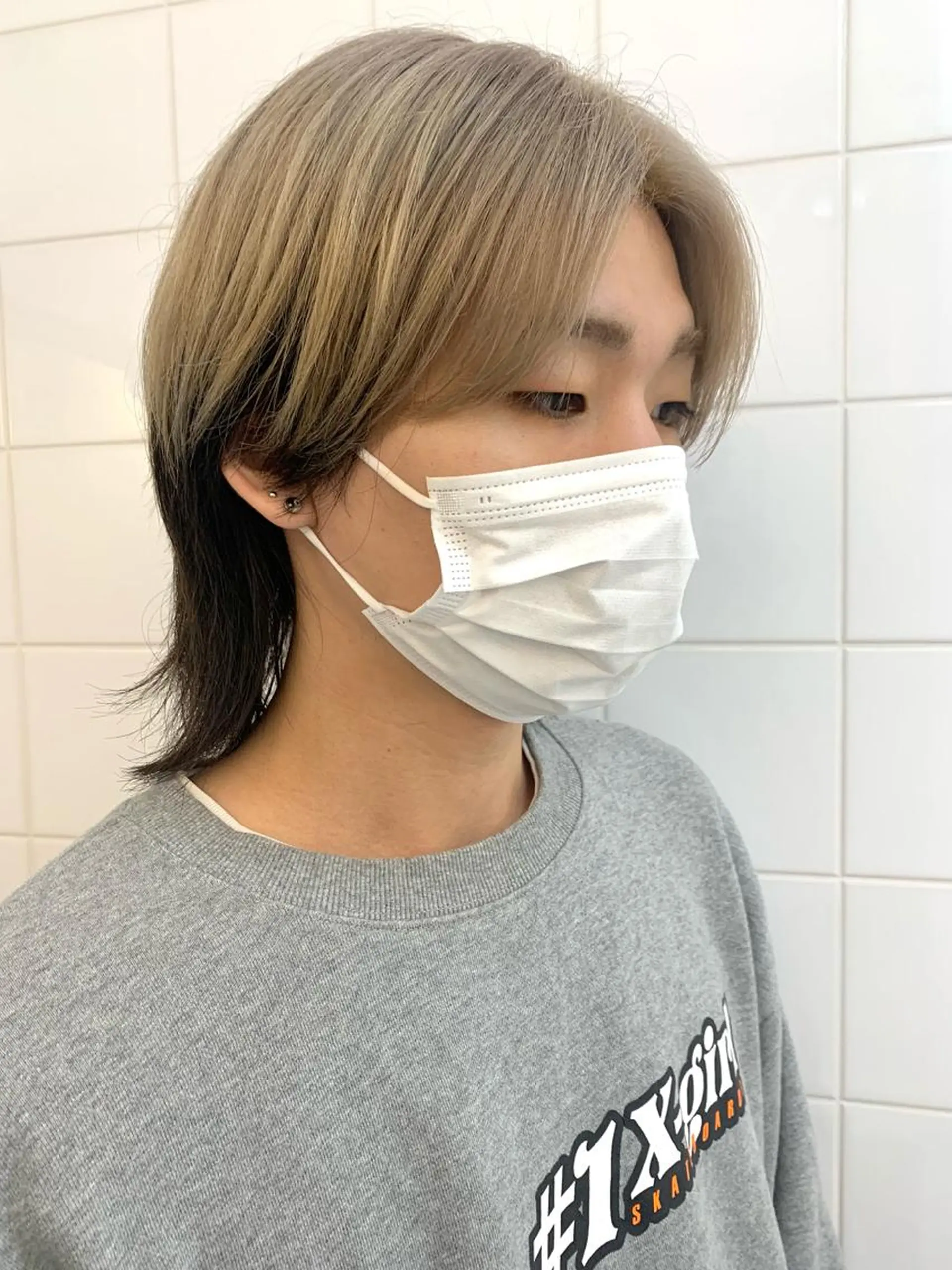 ショート カラー ヘアアレンジ メンズ 🧨ブリーチー×ボブ レイヤー💎じゅえるのヘアスタイル