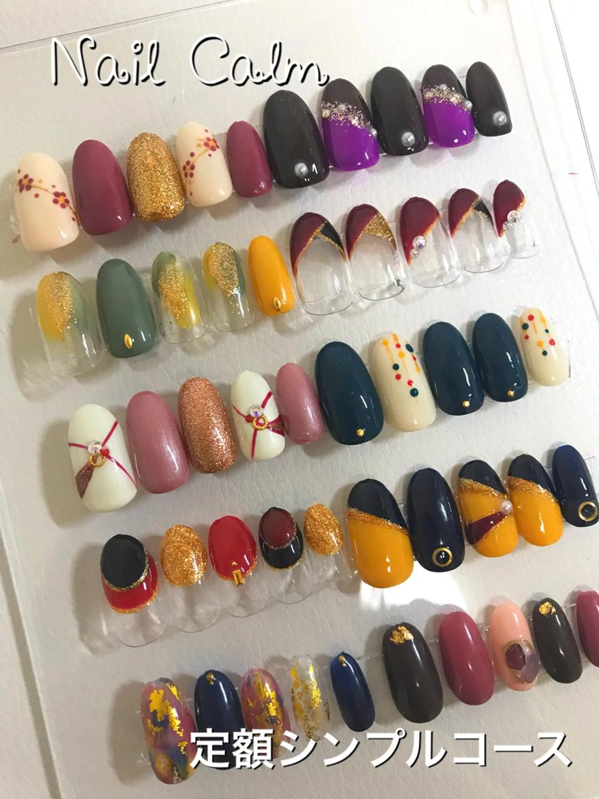 ネイル 成人式 シンプルネイル ハンドネイル Nail Calm所属・プライベートサロン Calmのネイルデザイン
