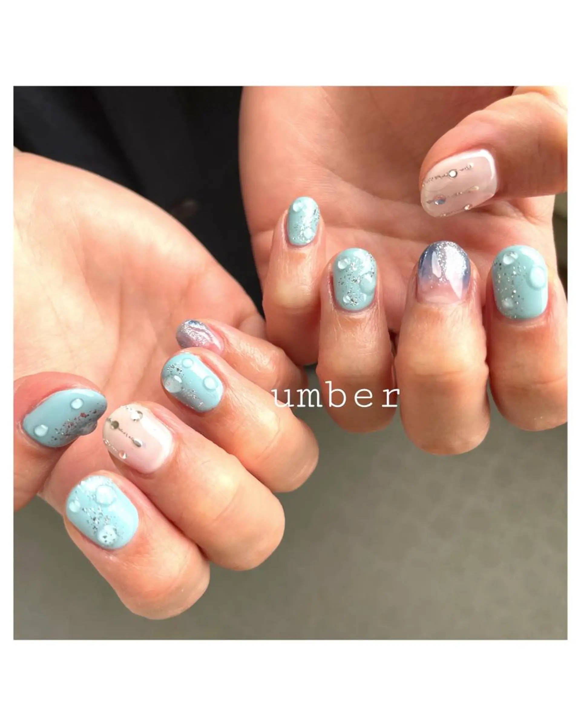 ネイル クリアネイル フラッシュネイル フットネイル フレンチネイル マグネットネイル ハンドネイル umber 三茶1分のネイルデザイン