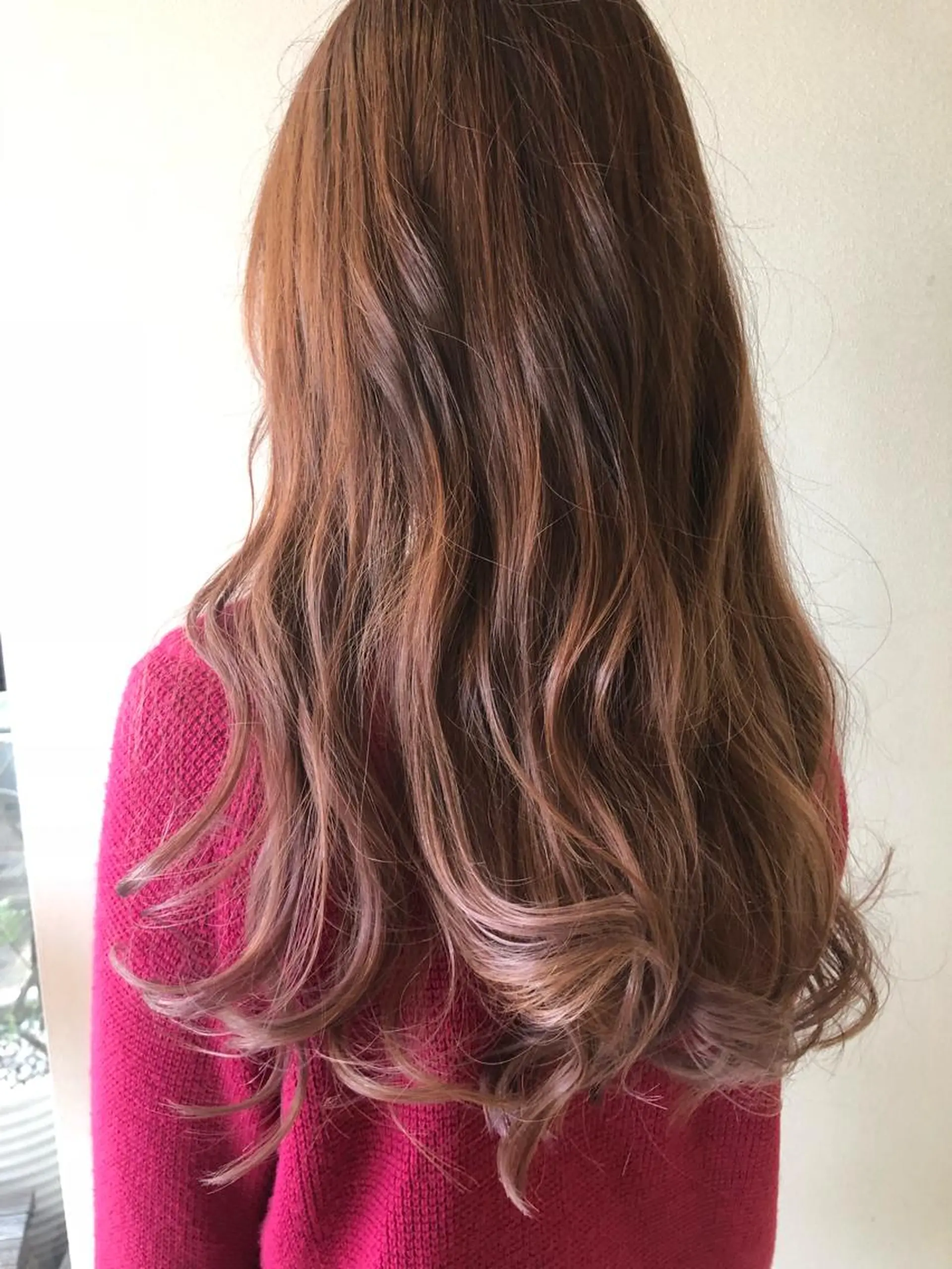 ロング カラー ピンクカラー ヘアカラー トリートメント 似合わせ／代表 髪質改善/山田将大のヘアスタイル