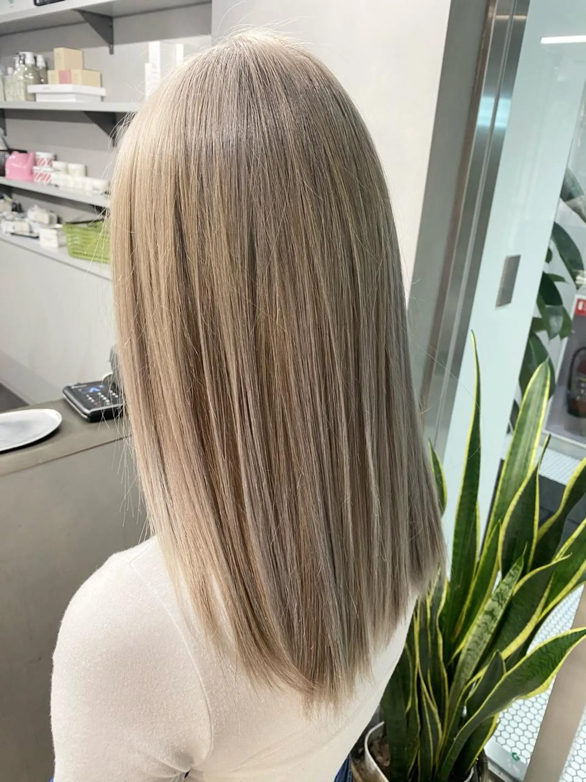 セミロング カラー M IIのヘアスタイル