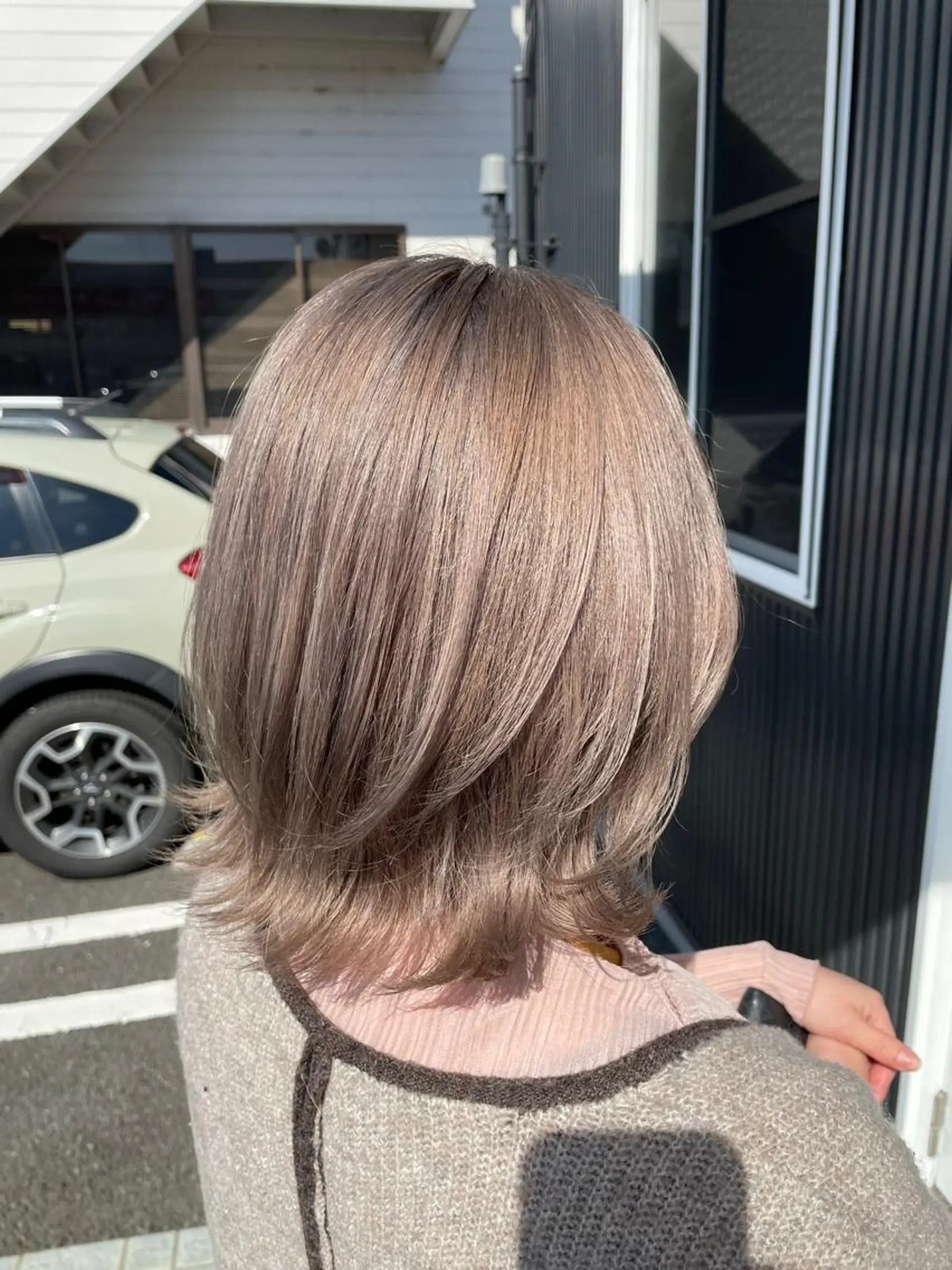 ミディアム カラー 阿見 大成のヘアスタイル