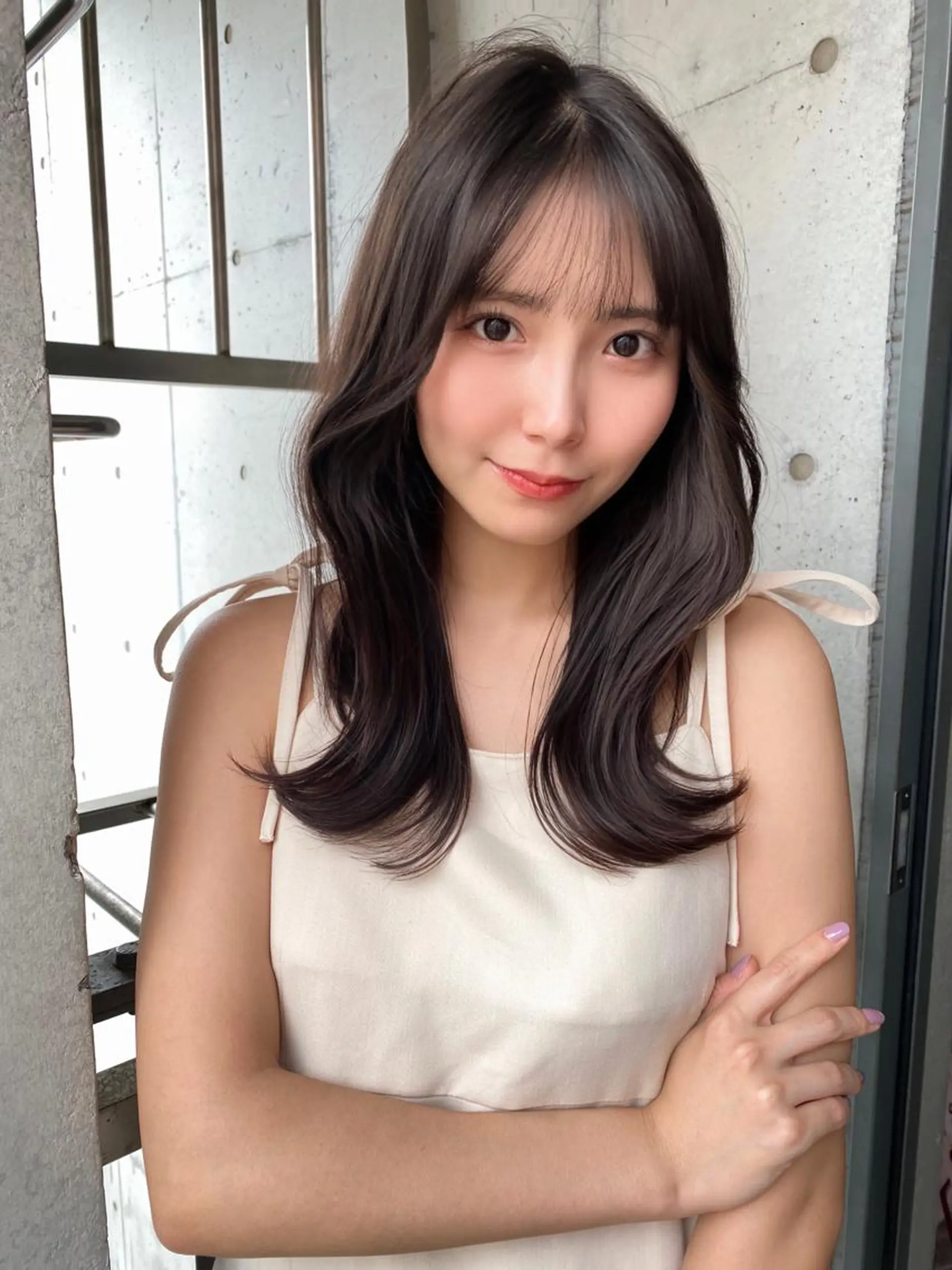 セミロング ボブ くびれヘア エギョモリ タンバルモリ 韓国風ヘア カット ヘアカラー トリートメント 大人可愛いヘア 大田のヘアスタイル