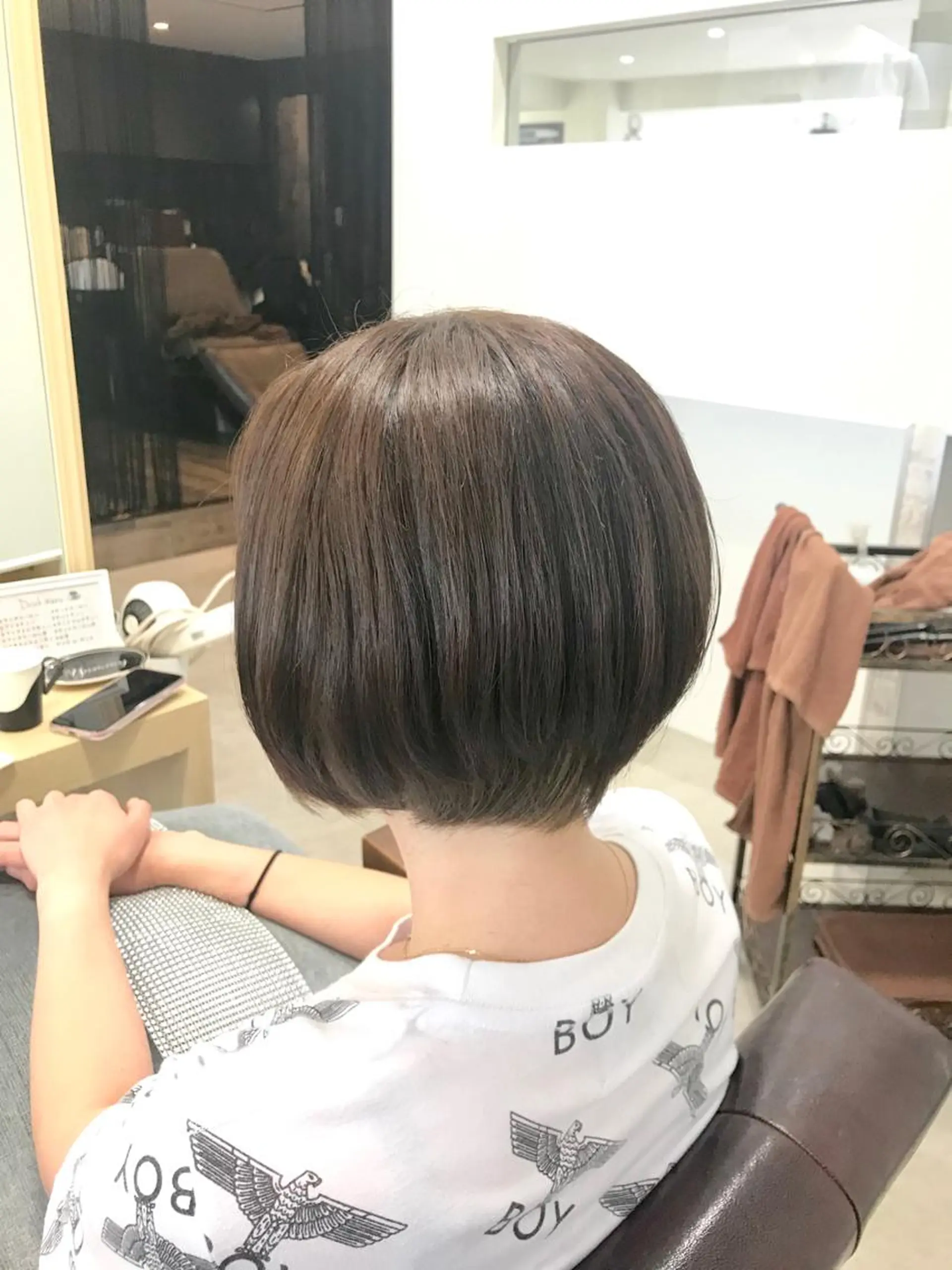 ショート カラー くせ毛 マンツーマン/透明感 foi hairのヘアスタイル