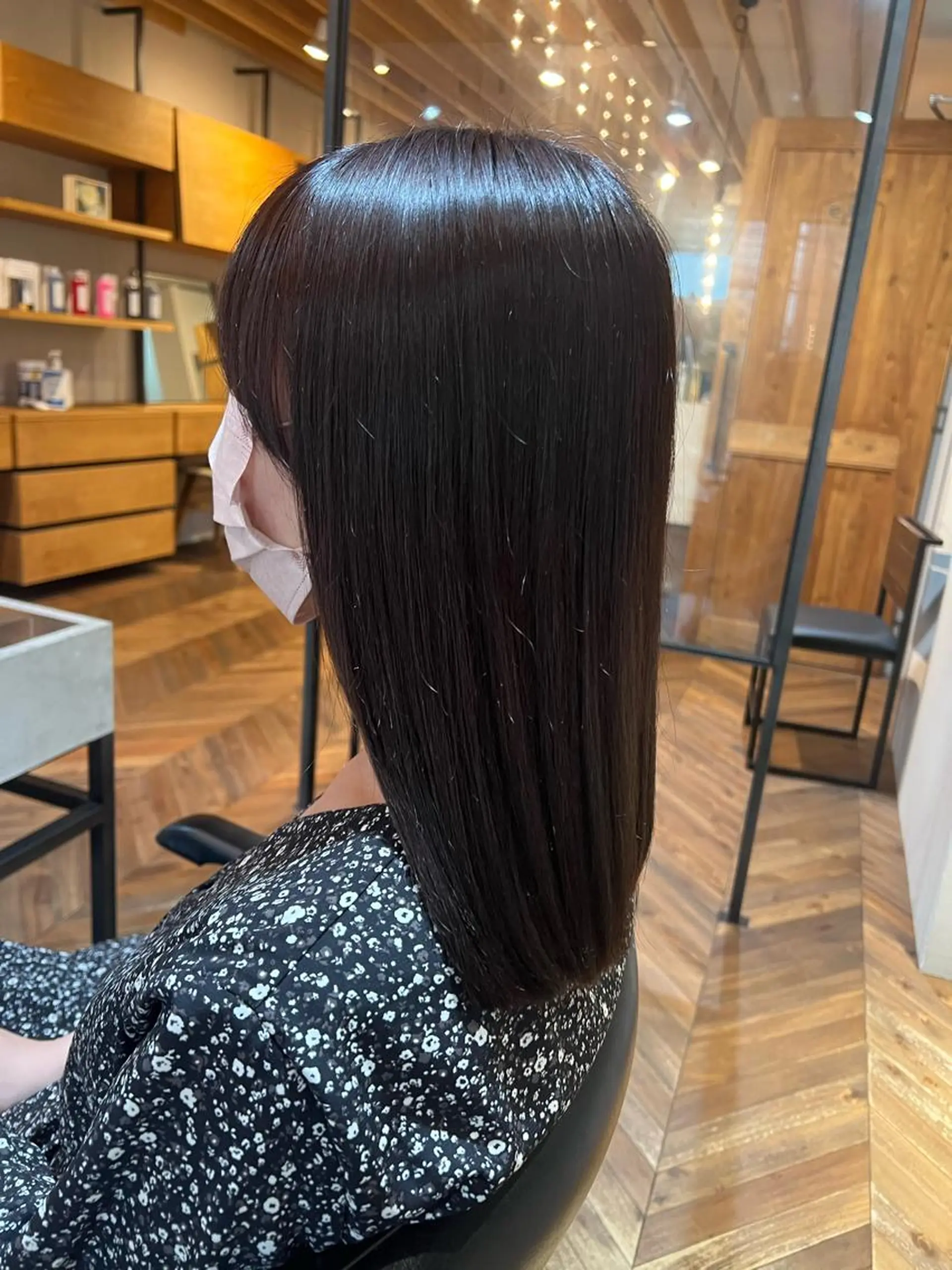 ミディアム パーマ たけだ れなのヘアスタイル