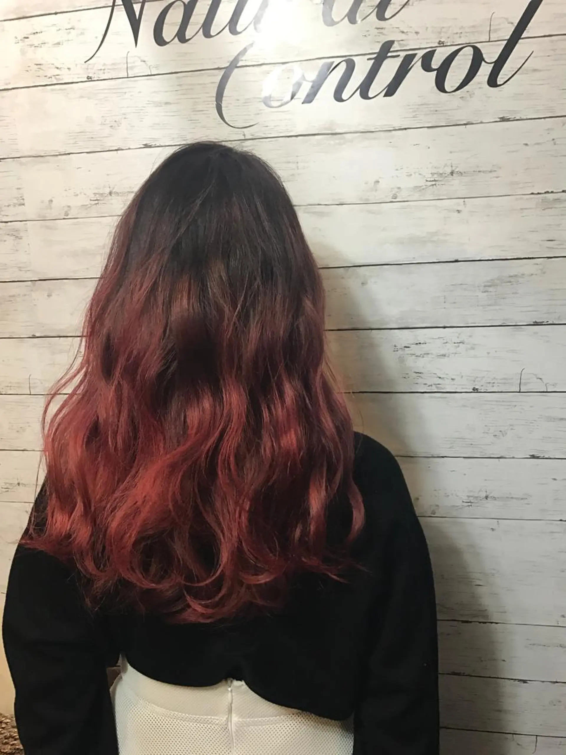 セミロング カラー グラデーションカラー レッドカラー ていねい技術No.1 🌈諏訪 健太のヘアスタイル