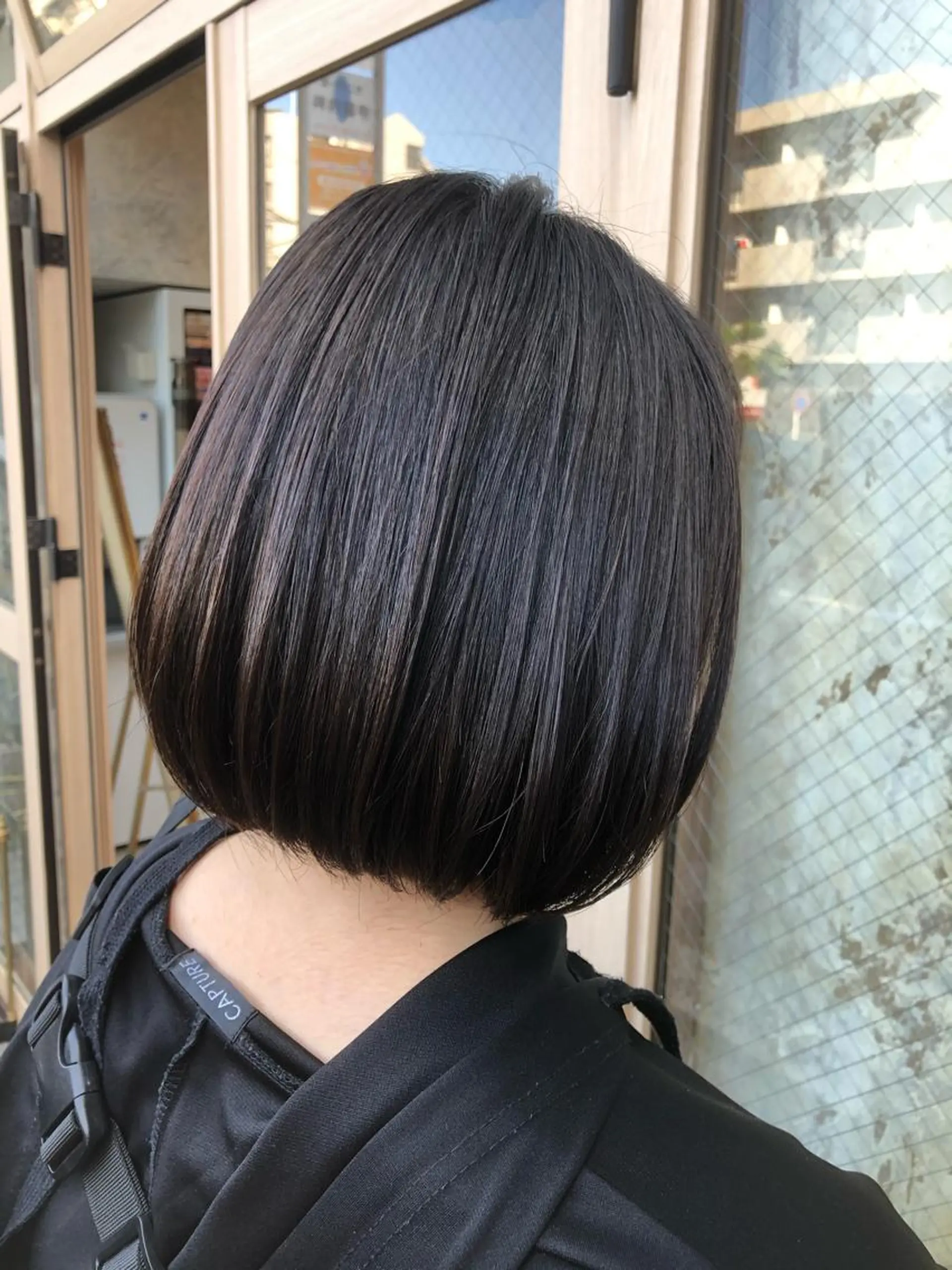 ショート パーマ ストレートパーマ Carina所属・セン北徒歩５分 キシタクのヘアスタイル