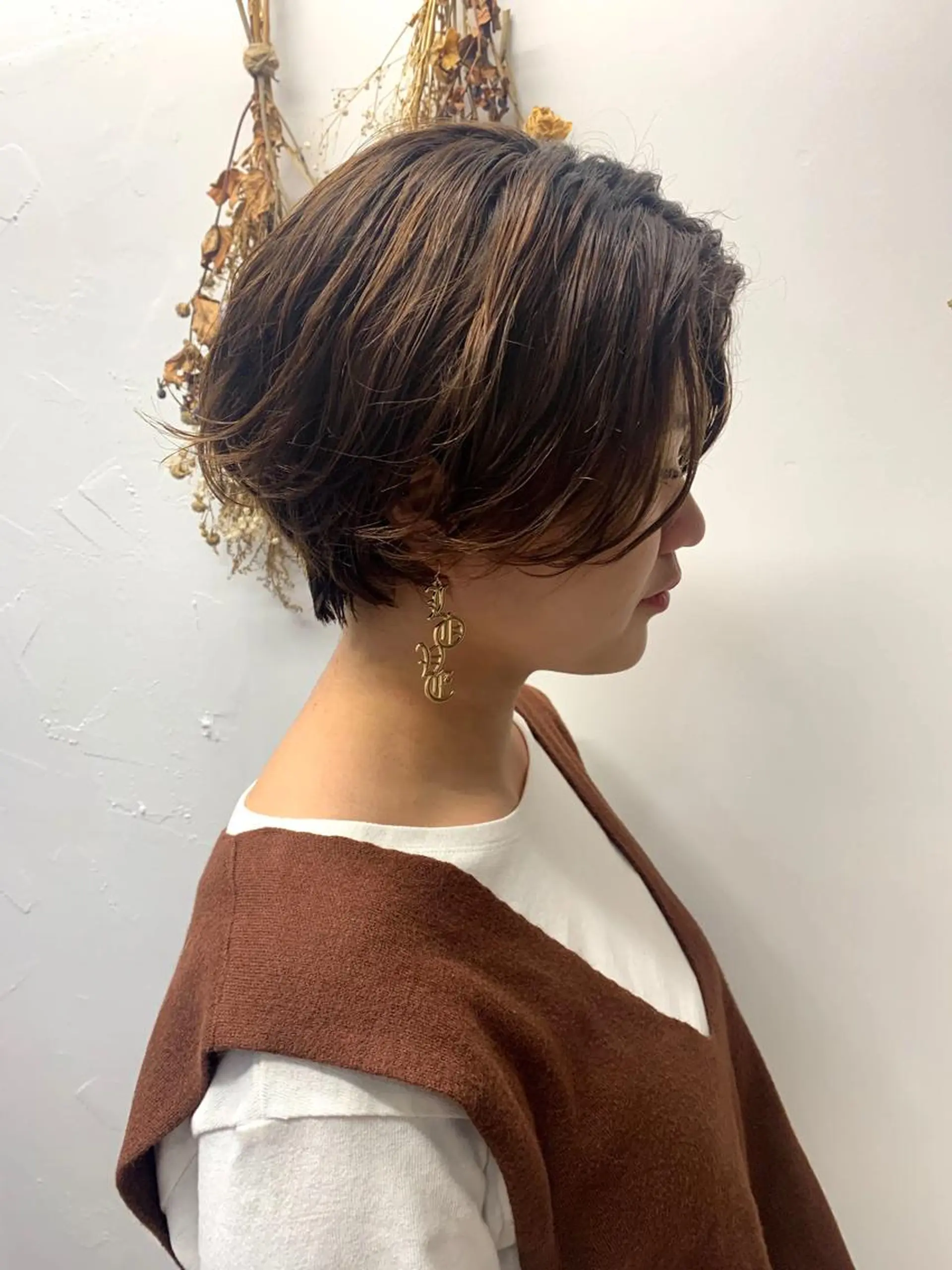 ショート パーマ ハンサムショート ショートヘア ニュアンスパーマ カット パーマ トリートメント newi 京橋 【yuuki】のヘアスタイル