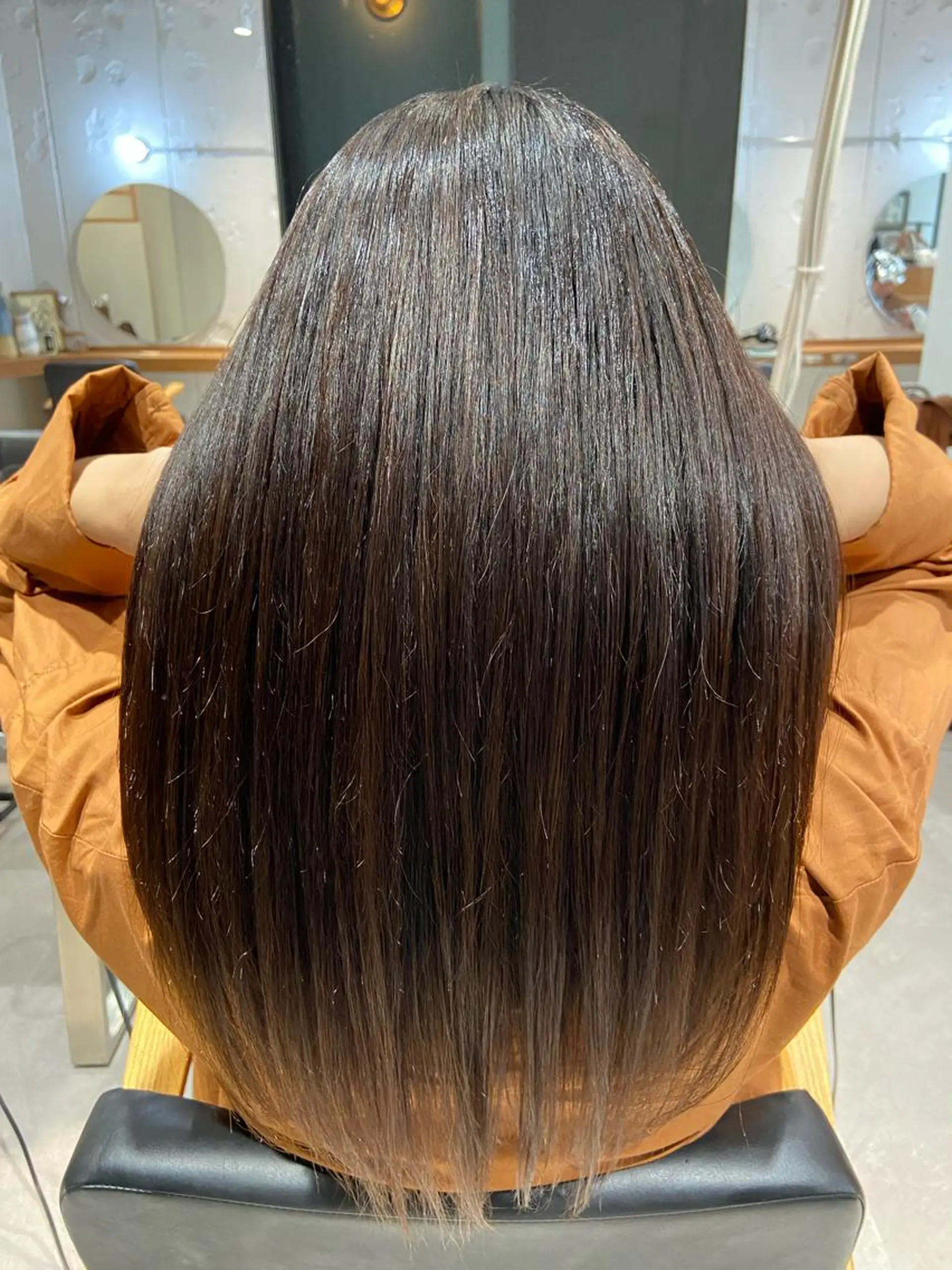 ロング 酸性ストレート カット 縮毛矯正 トリートメント EIGHT奥野 心太のヘアスタイル