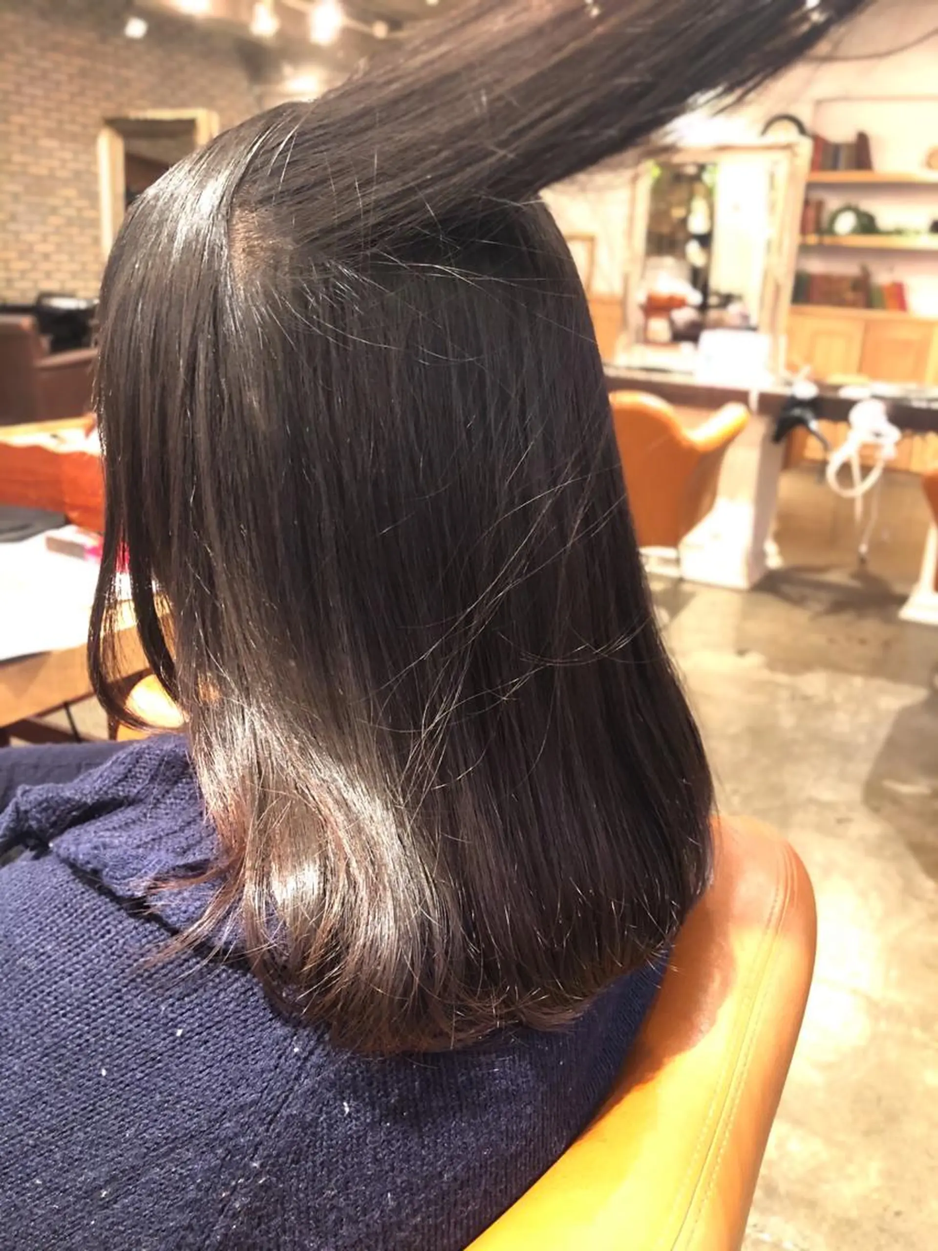 セミロング カット 縮毛矯正 トリートメント 韓国風カット/ 髪質改善 黒崎のヘアスタイル
