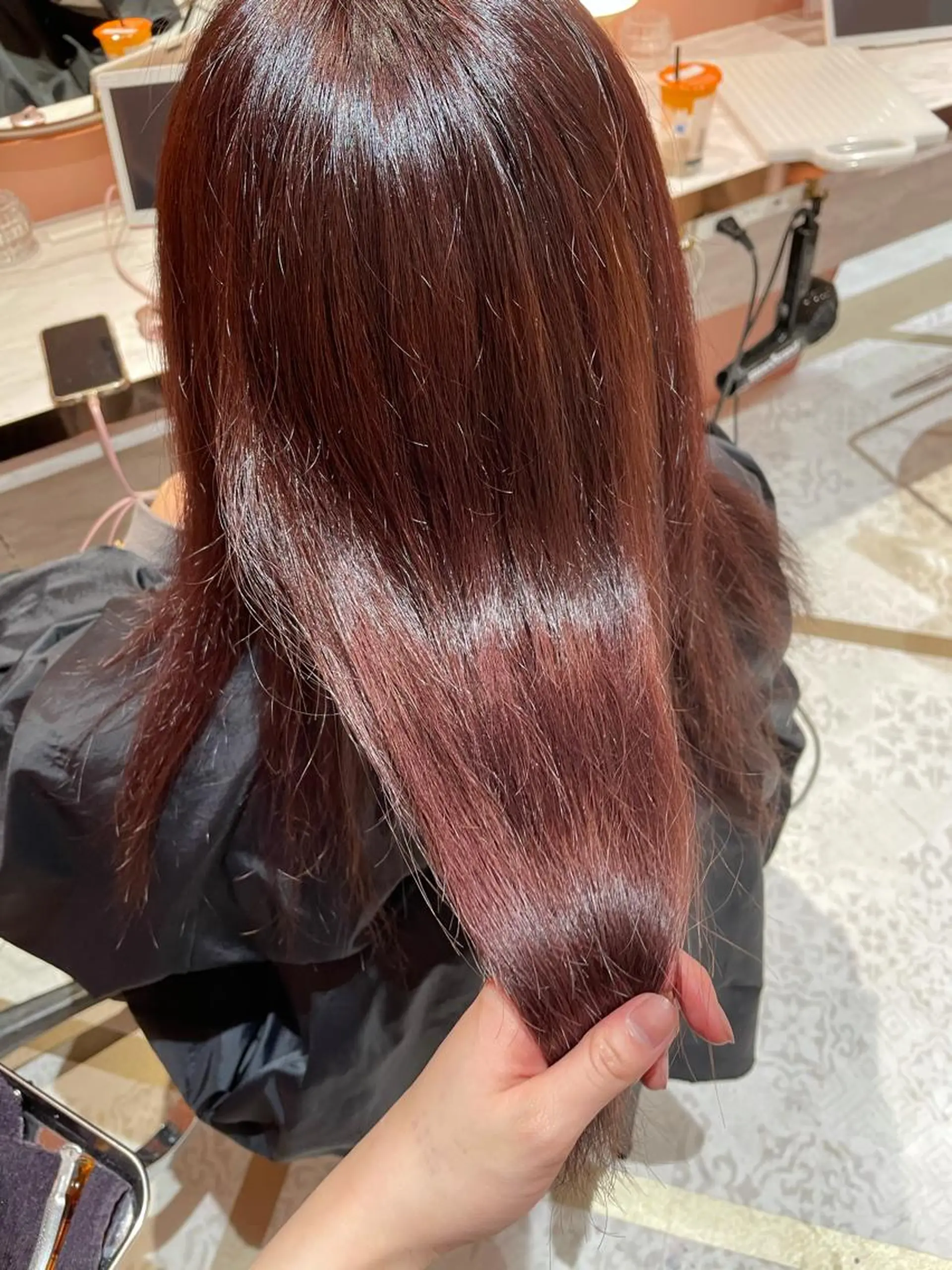 セミロング カラー 艶ハイトーン👑♡ NATSUKIのヘアスタイル