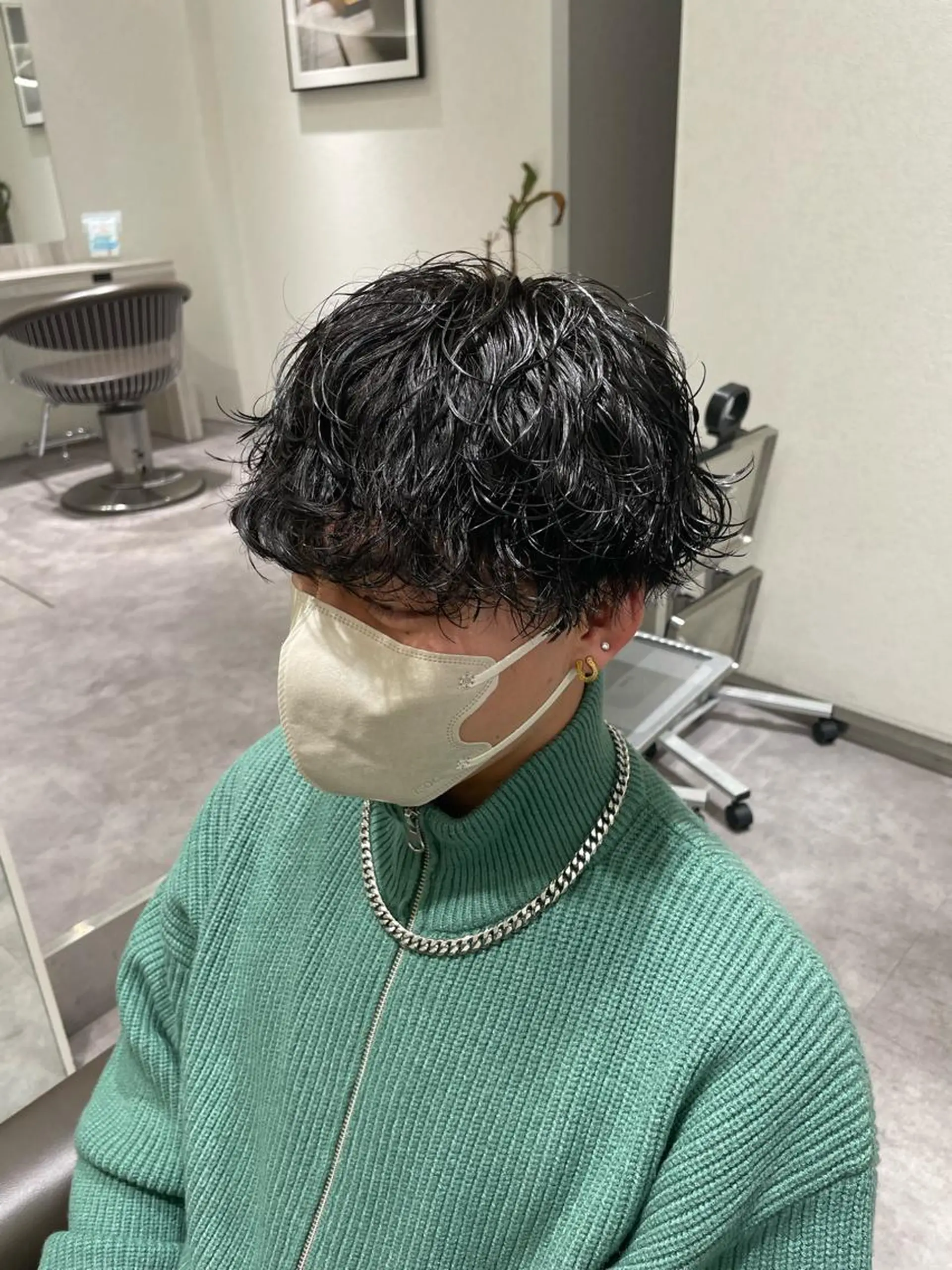 ショート パーマ メンズ メンズブリーチ メンズハイライト メンズメッシュ メンズパーマ メンズツイストパーマ カット パーマ Reginavita栄所属・メンズ特化/ 本日空き○/岡本一真のヘアスタイル