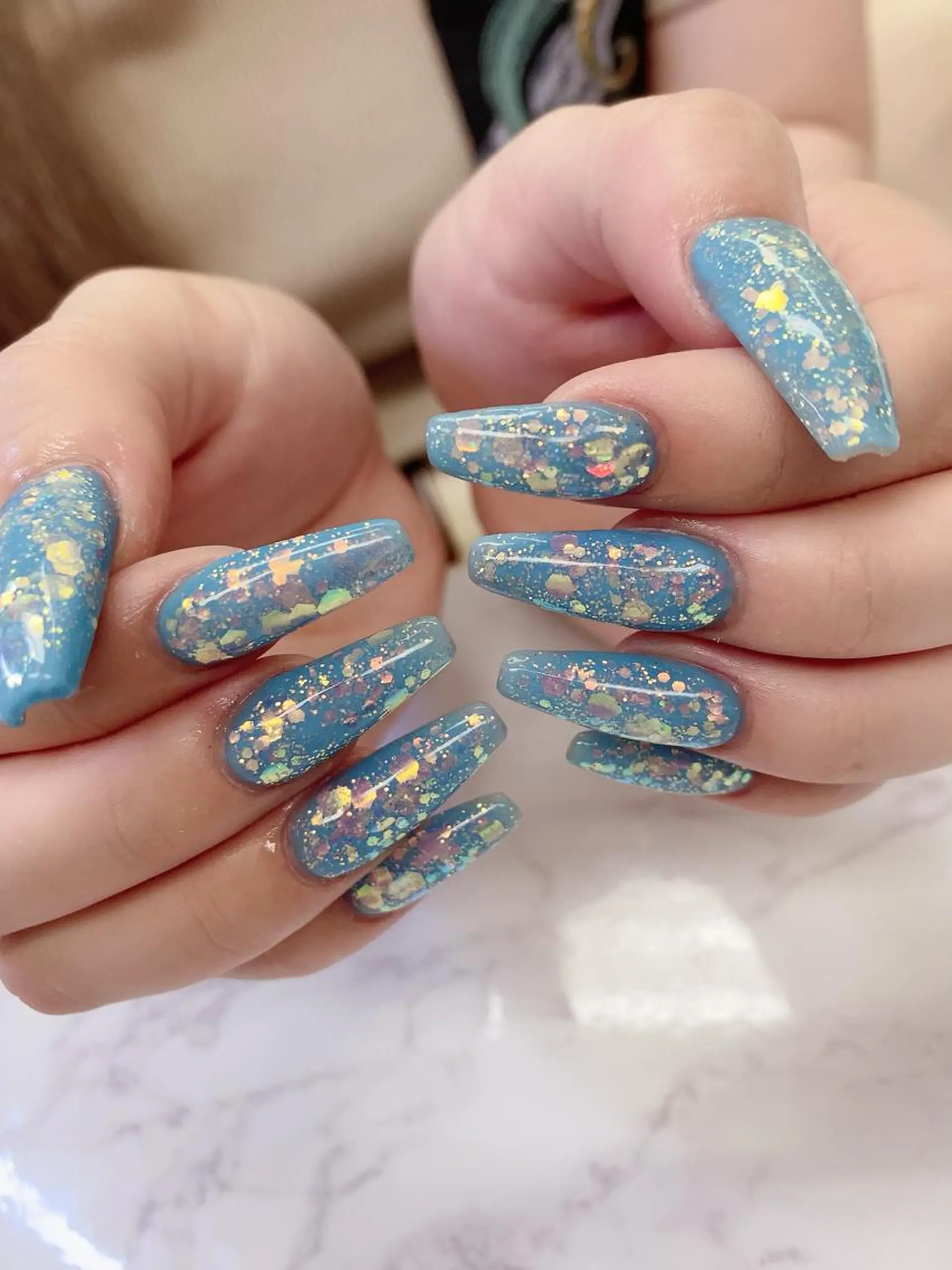 セミロング ハンドネイル JNA認定講師🌸 RIEのネイルデザイン