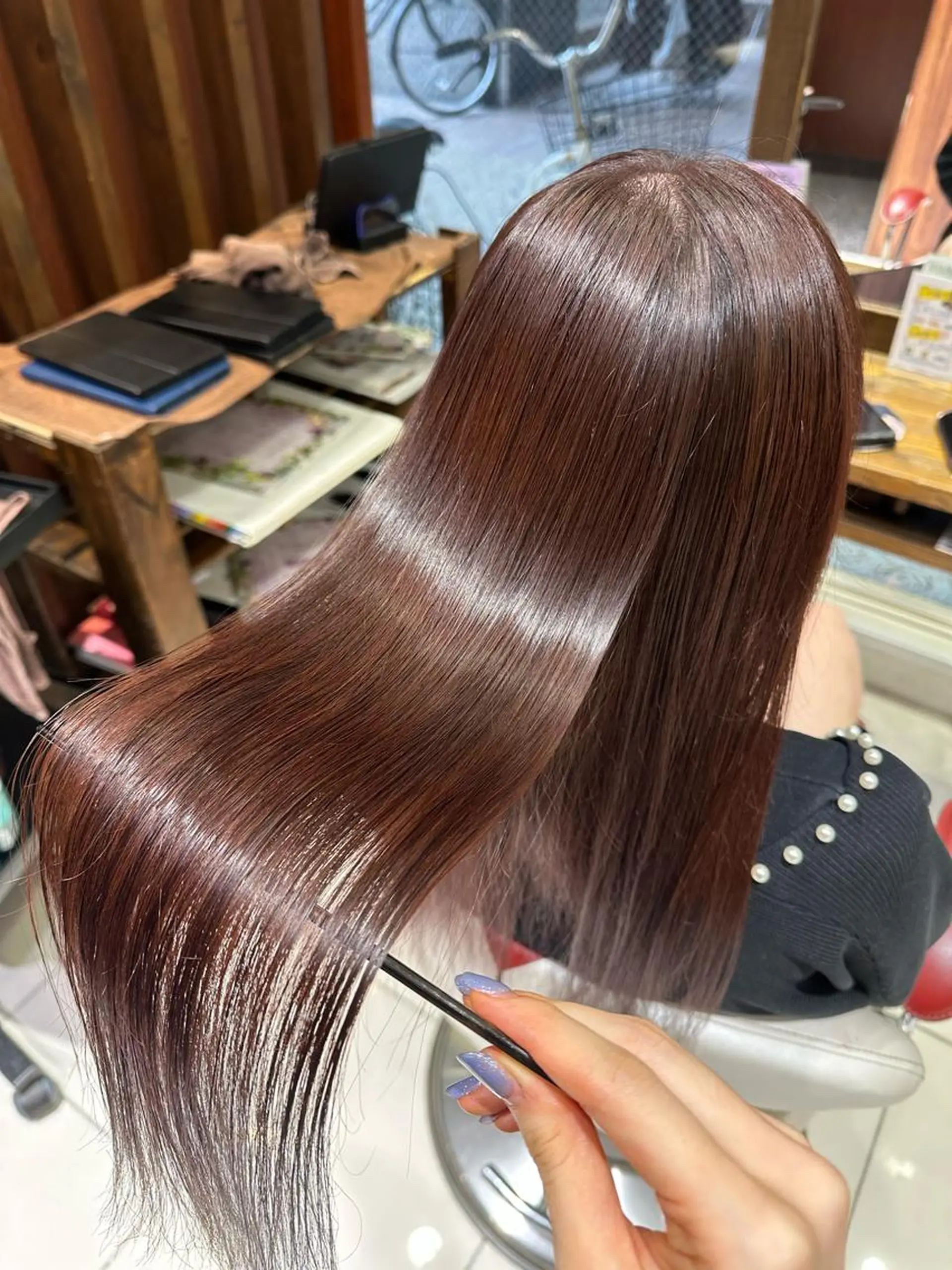 ロング カラー 髪質改善 トリートメント ヘアカラー トリートメント 💜髪質改善推し💜 Sein.せりのヘアスタイル