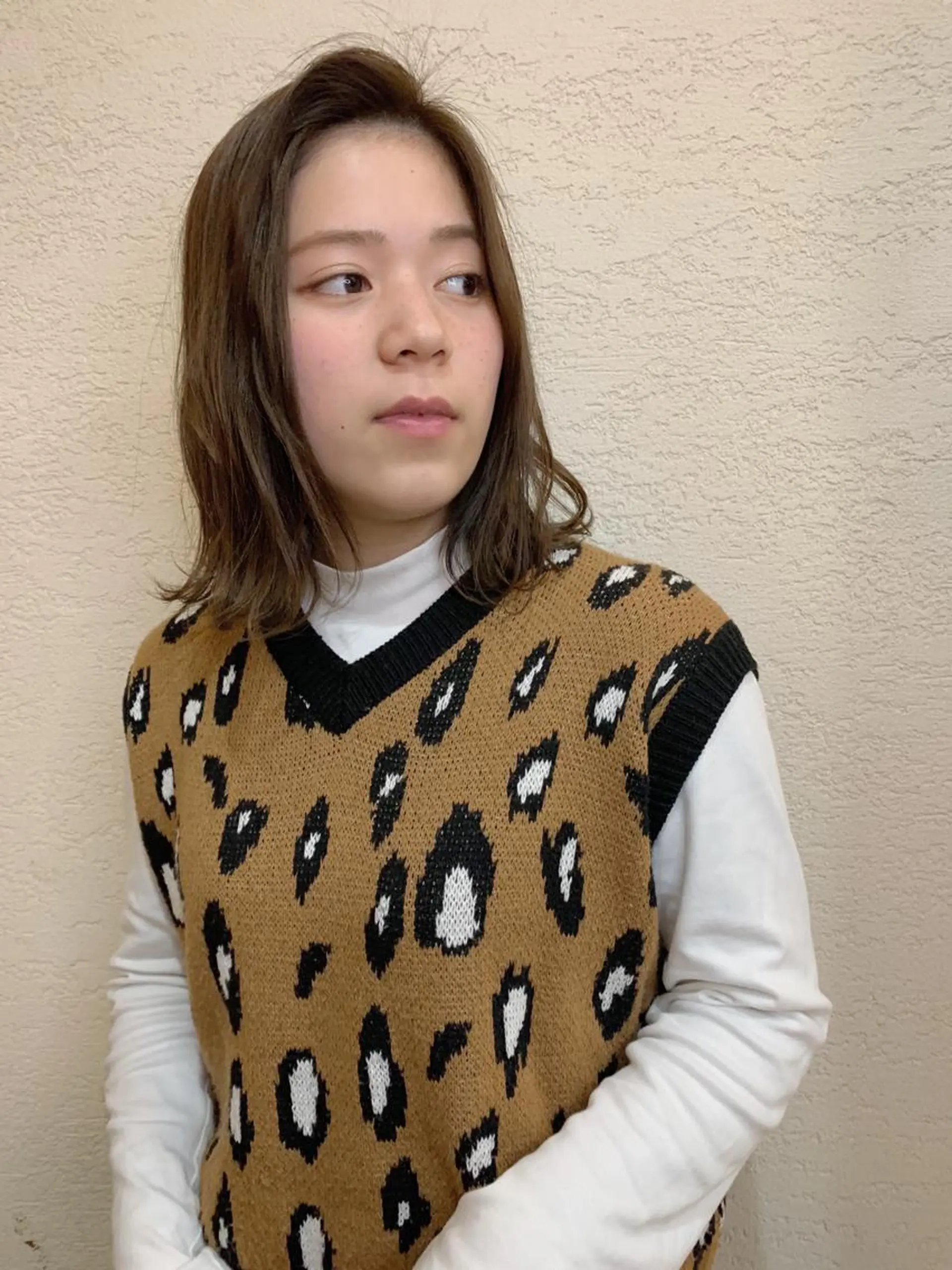 ミディアム カラー 韓国×巻ける髪質改善 💍maki💍のヘアスタイル