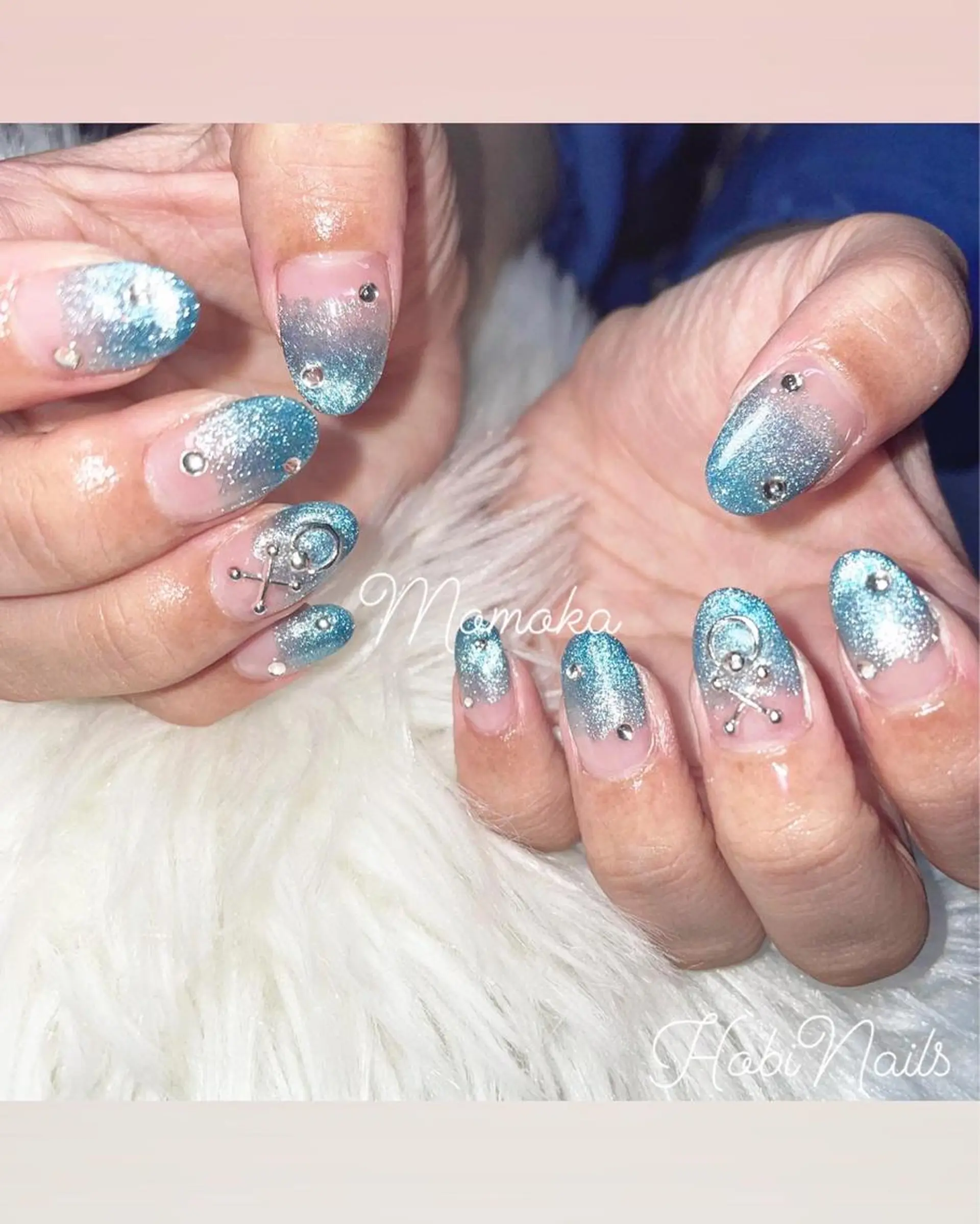 ネイル グラデーション マグネットネイル momoka_nails所属・Momo Nailsのネイルデザイン