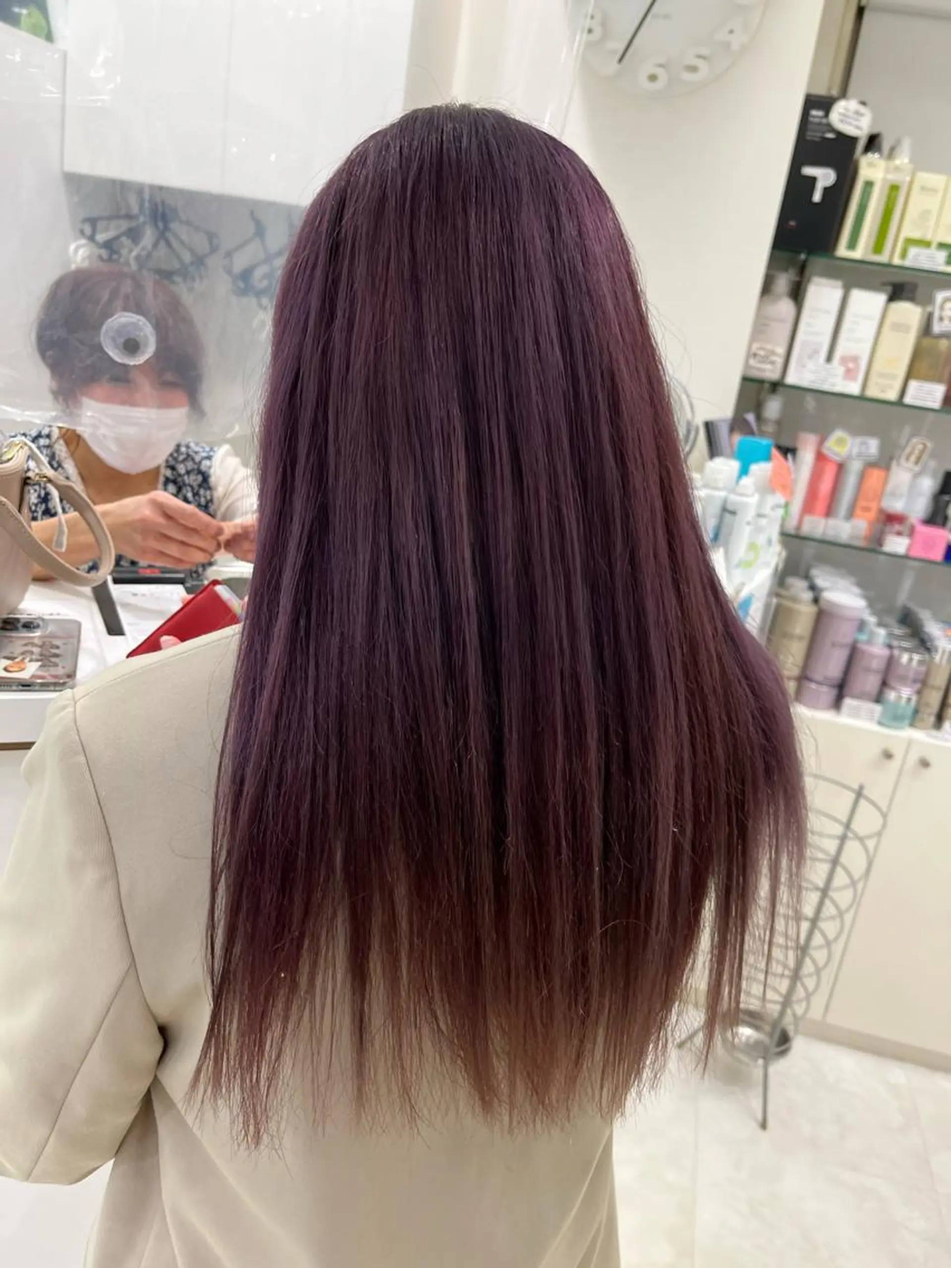 ロング カラー ブリーチ ケアブリーチ ラベンダーカラー ピンクカラー ピンクラベンダー hair  Freak所属・山森 大地のヘアスタイル