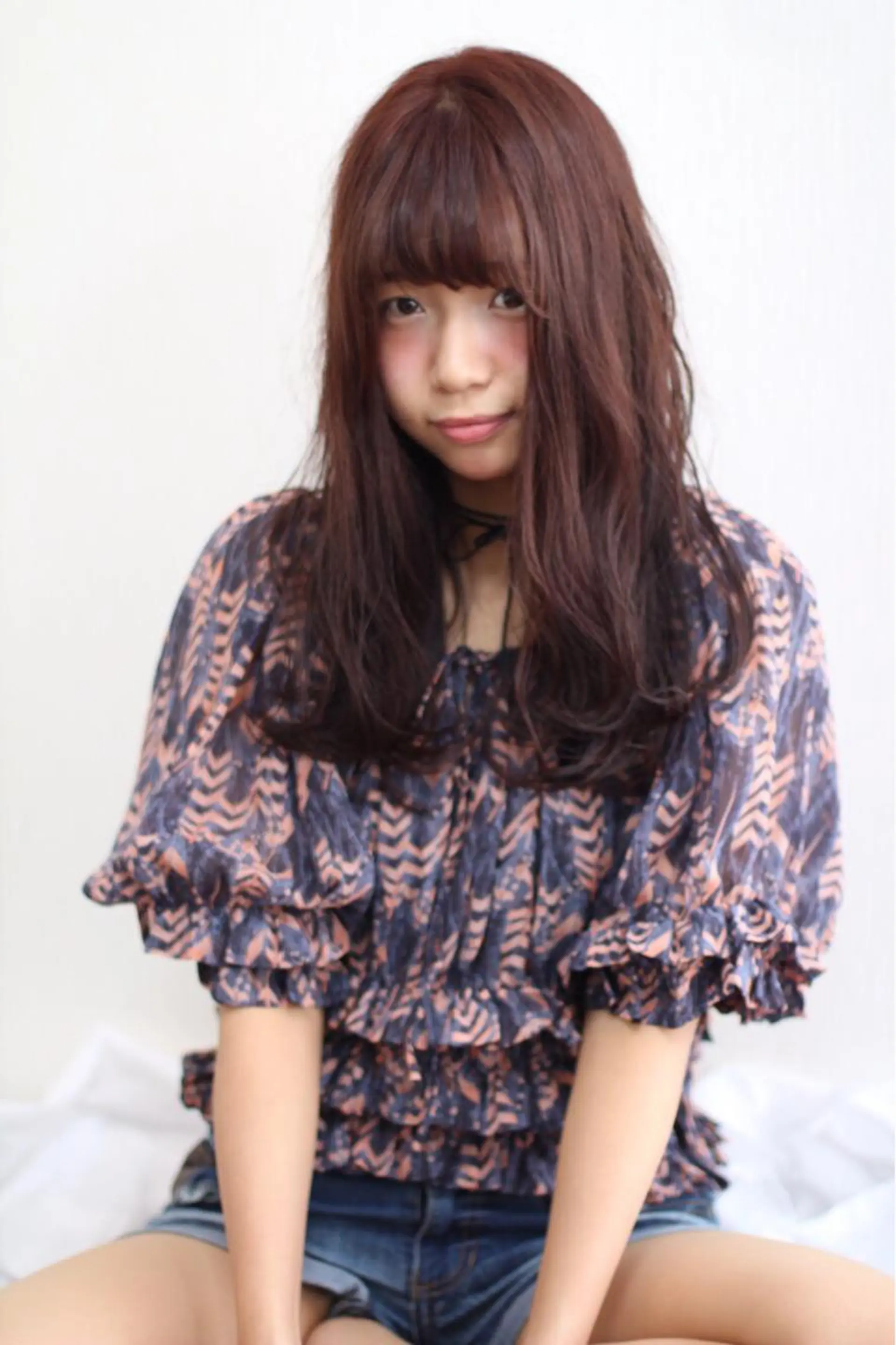 ロング カラー パーマ ピンクカラー toi【トワ】所属・安達 俊亮のヘアスタイル