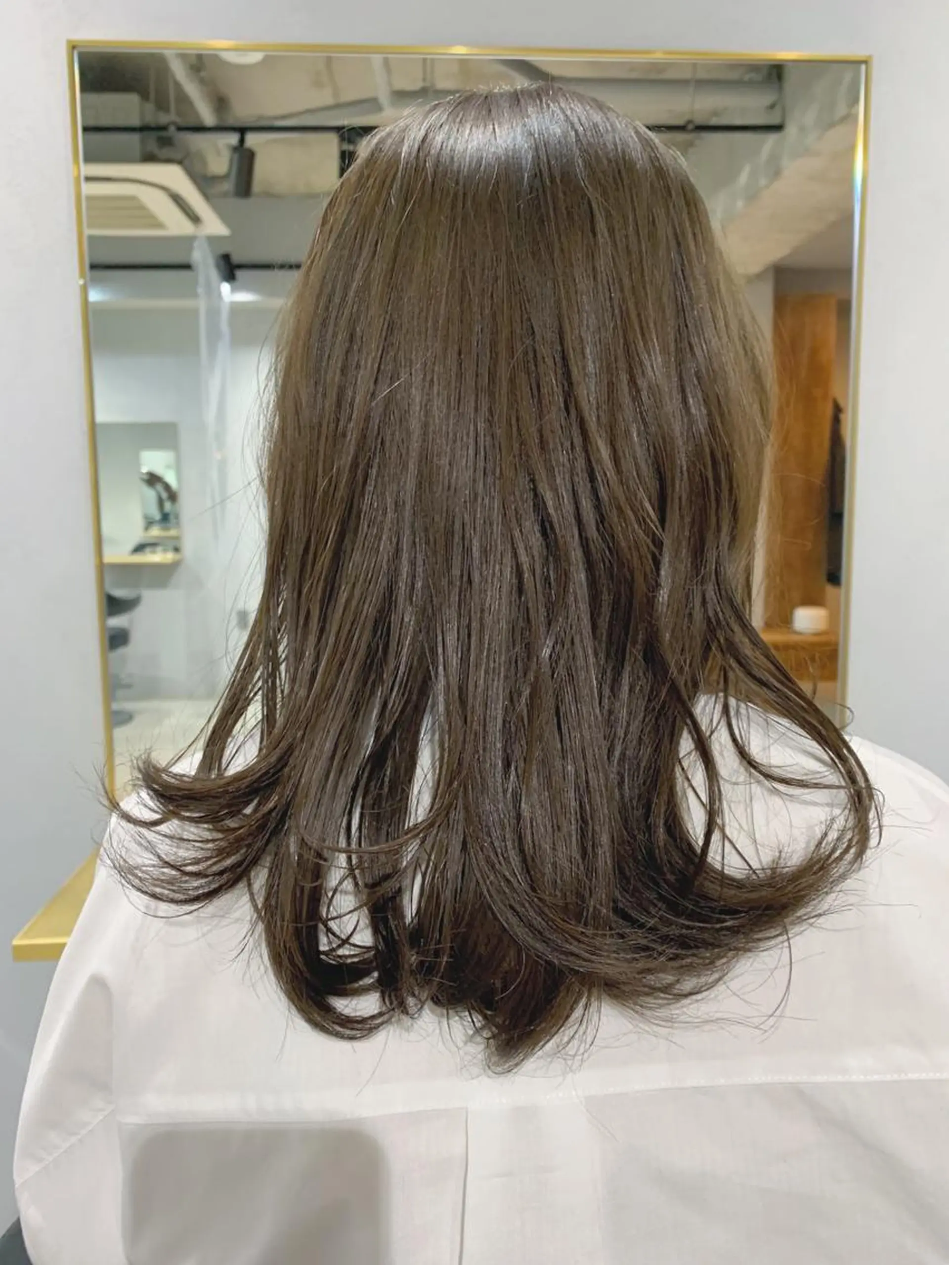 セミロング カラー ボブパーマコテ巻き風 パーマNo1深江秀平のヘアスタイル