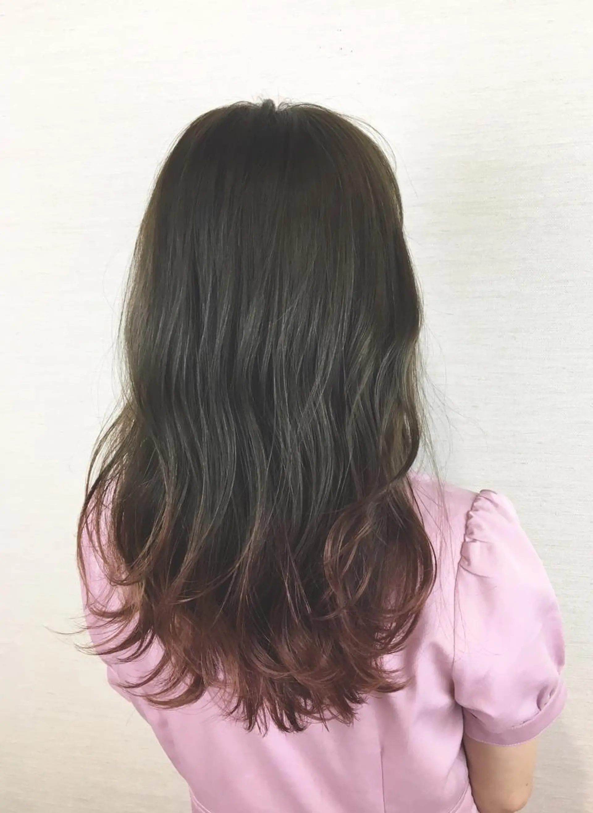 セミロング ブリーチなしダブル/ レイヤーカット 小棹のヘアスタイル