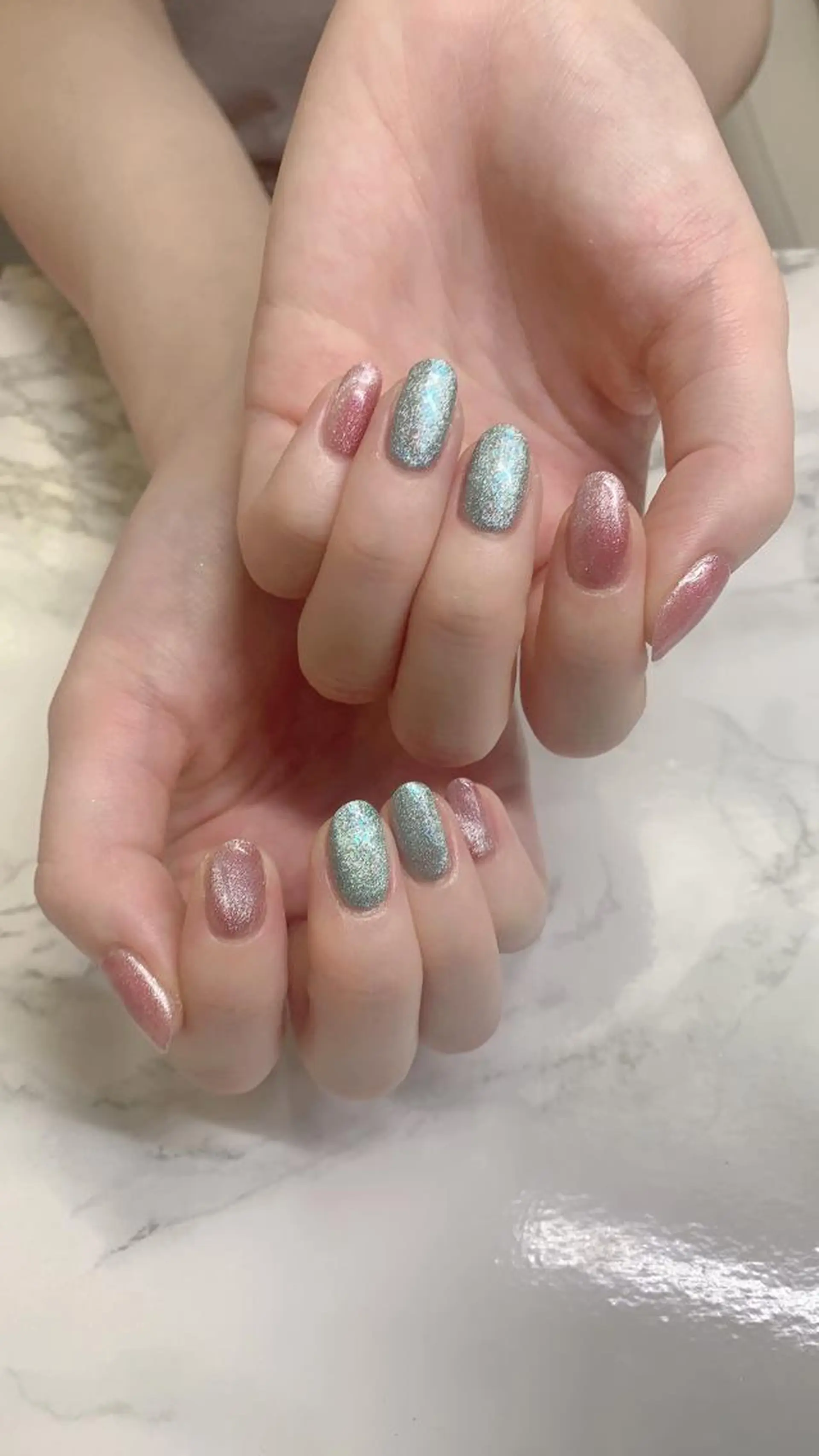 ネイル ハンドネイル はな💎ネイル ワンホン、長さ出しのネイルデザイン