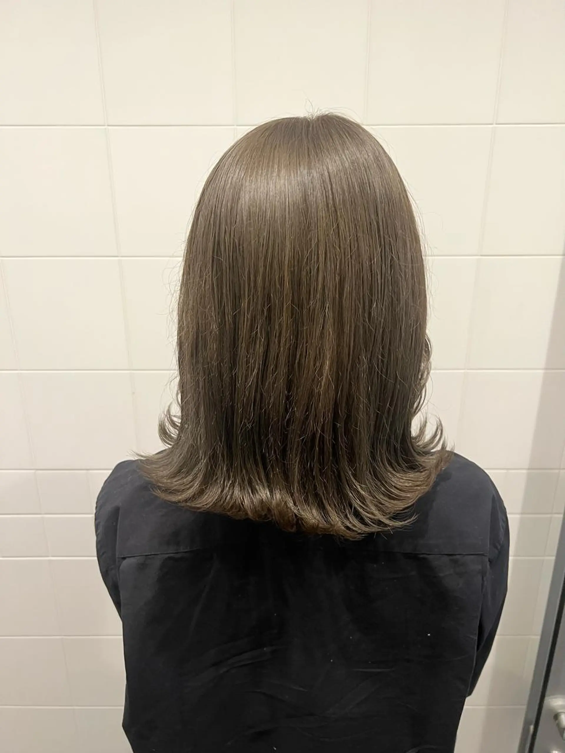 ミディアム カラー ベージュカラー オリーブベージュ honen RUKAのヘアスタイル