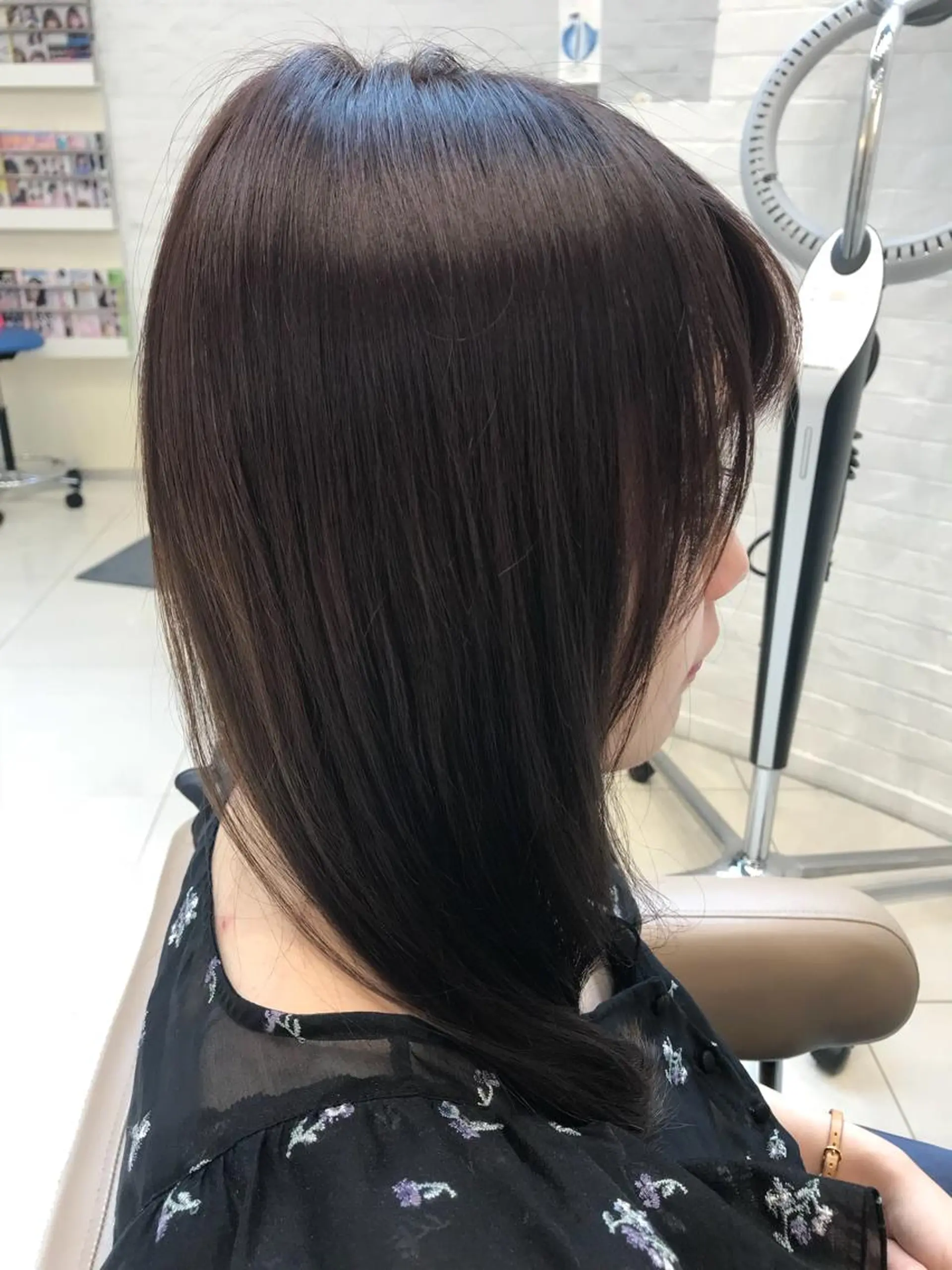 セミロング カラー アッシュ ラベンダーカラー ラベンダーアッシュ ショート、ボブ/ 川鍋薫のヘアスタイル