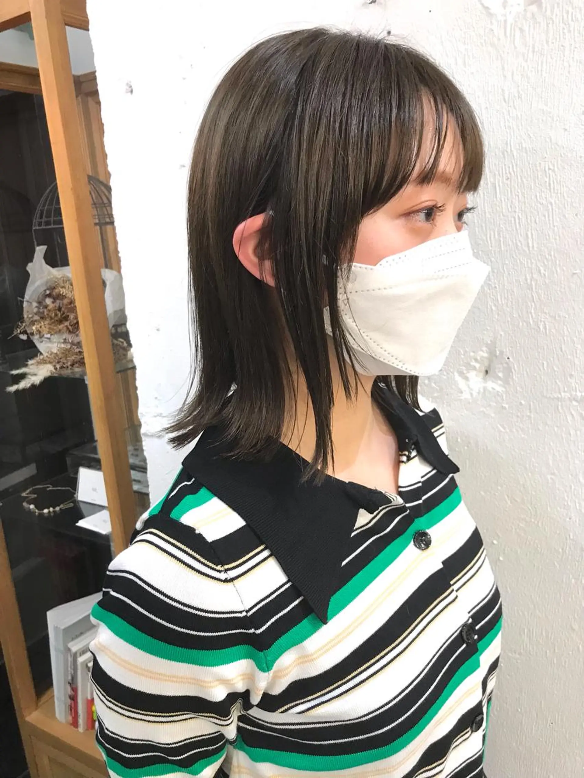 セミロング カラー 顔周りカット レイヤーカット 似合わせカット 木村陸弥 似合わせ 透明感カラー🌿のヘアスタイル