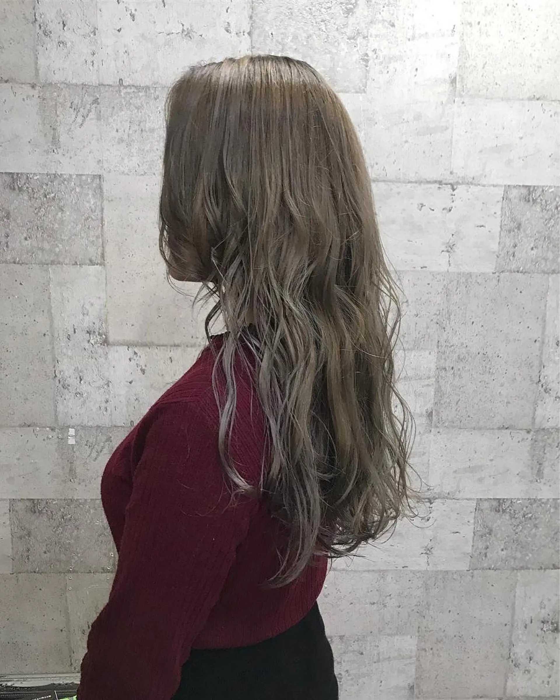 ロング カラー ブリーチ グレージュ インナーカラー/天神 ブリーチ/吉田のヘアスタイル