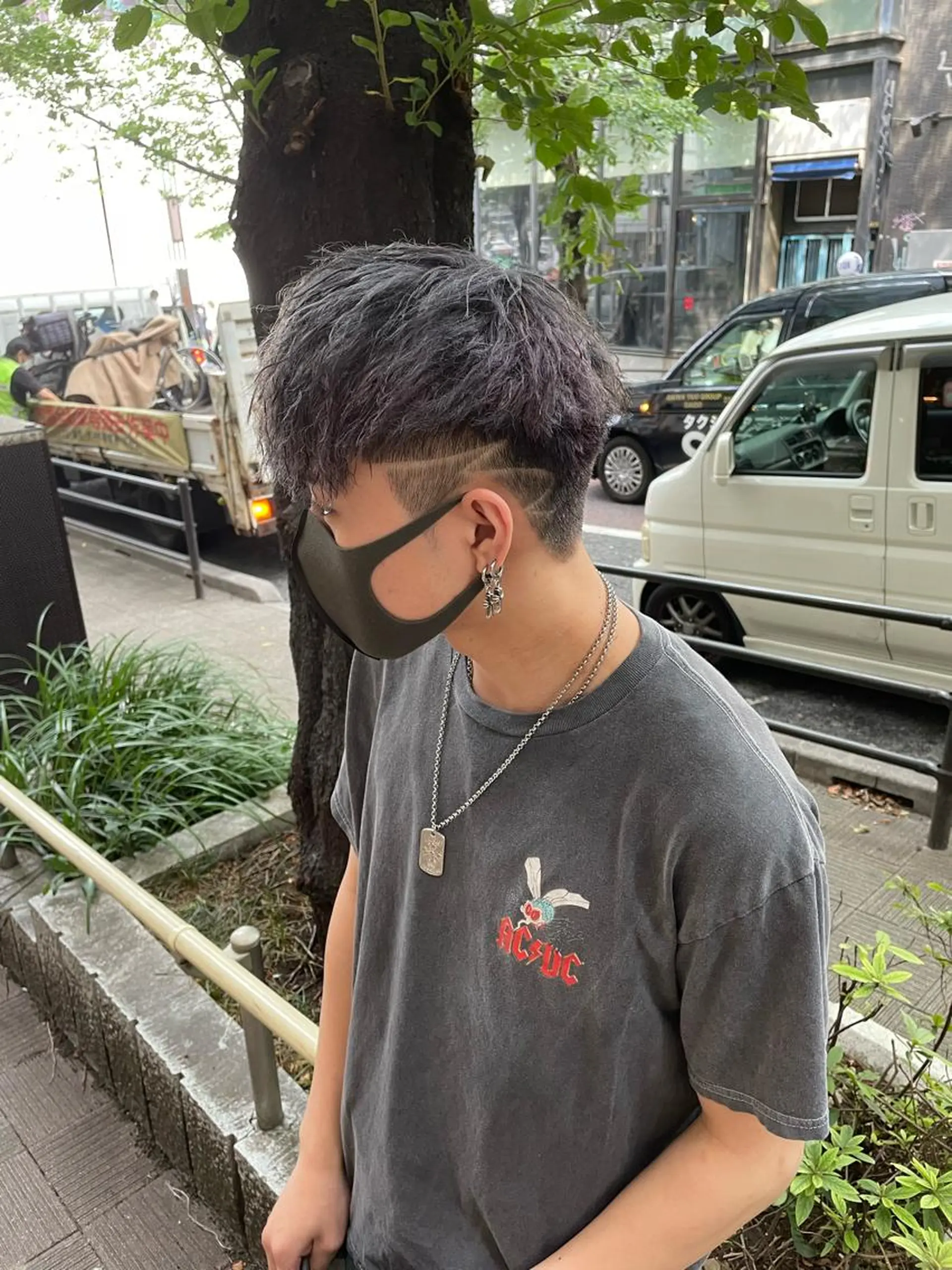 カラー パーマ メンズ メンズメッシュ メッシュ Le'a所属・渋谷/フェード/ 國分 翔のヘアスタイル