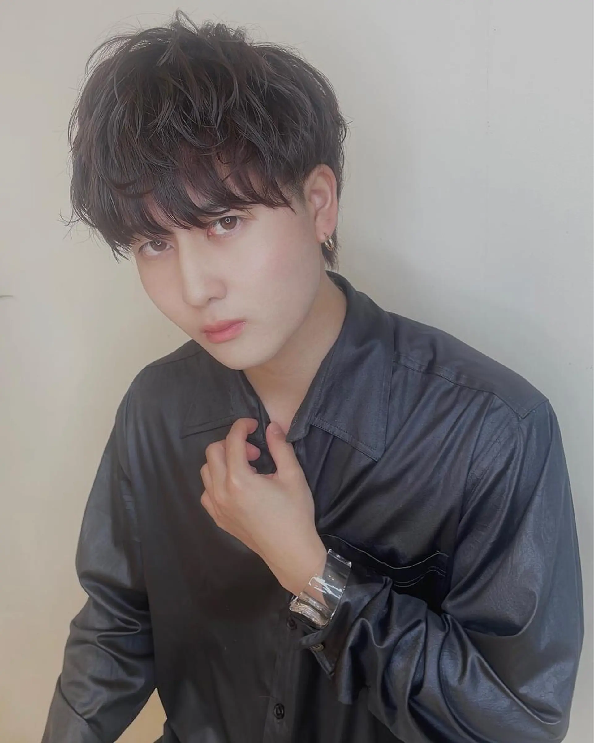 ショート メンズ 静岡/草薙パーマ メンズバレイヤージュのヘアスタイル