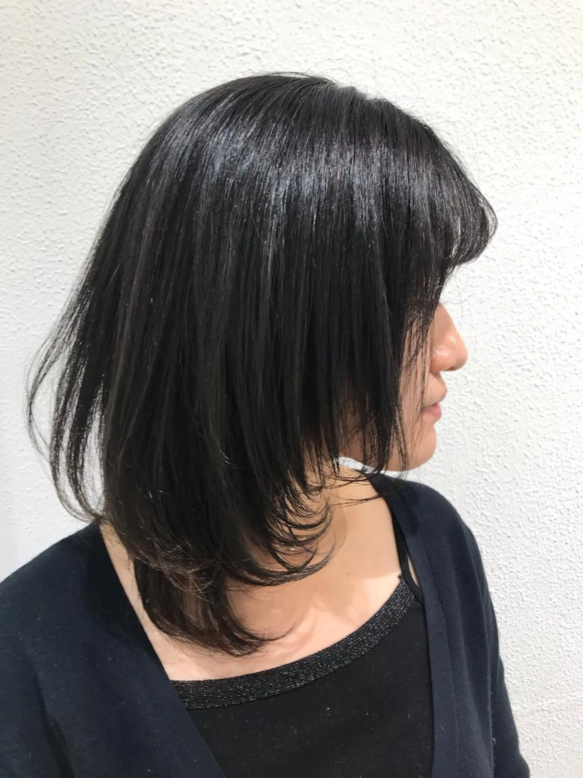 ミディアム カラー 髪質改善 トリートメント ウエモト タク ショート/レイヤーのヘアスタイル