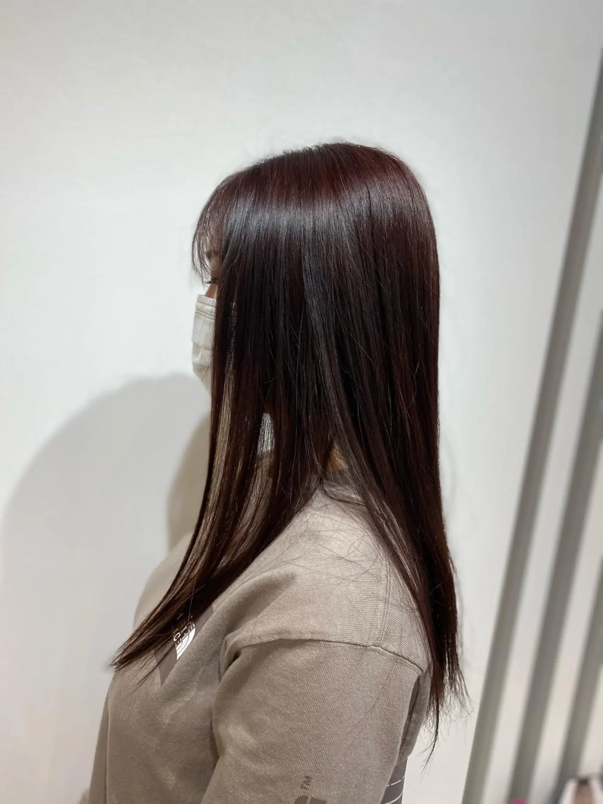 ロング カラー ブリーチなしWカラー /酸性ストレート河本のヘアスタイル