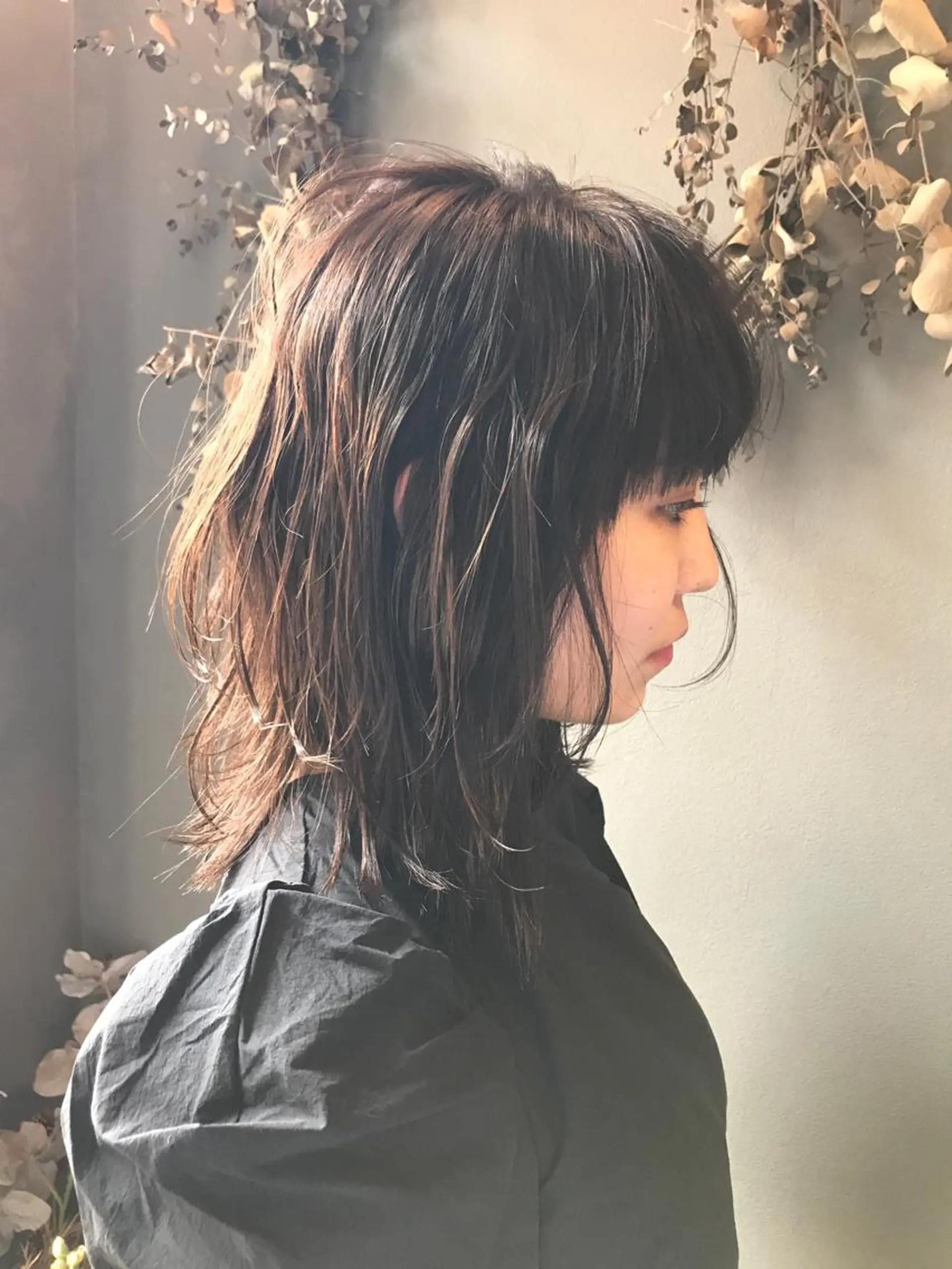 ミディアム カラー パーマ 外ハネヘア 髪質改善満足度NO1 山下のヘアスタイル