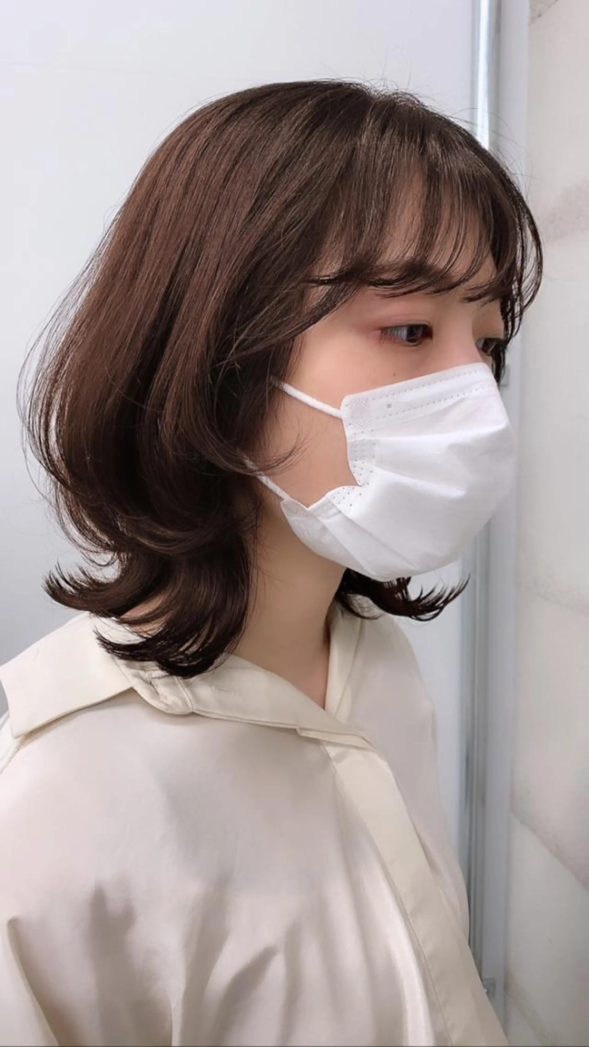 ミディアム カラー 透明感/オリーブ/ グレージュ/YUKAのヘアスタイル