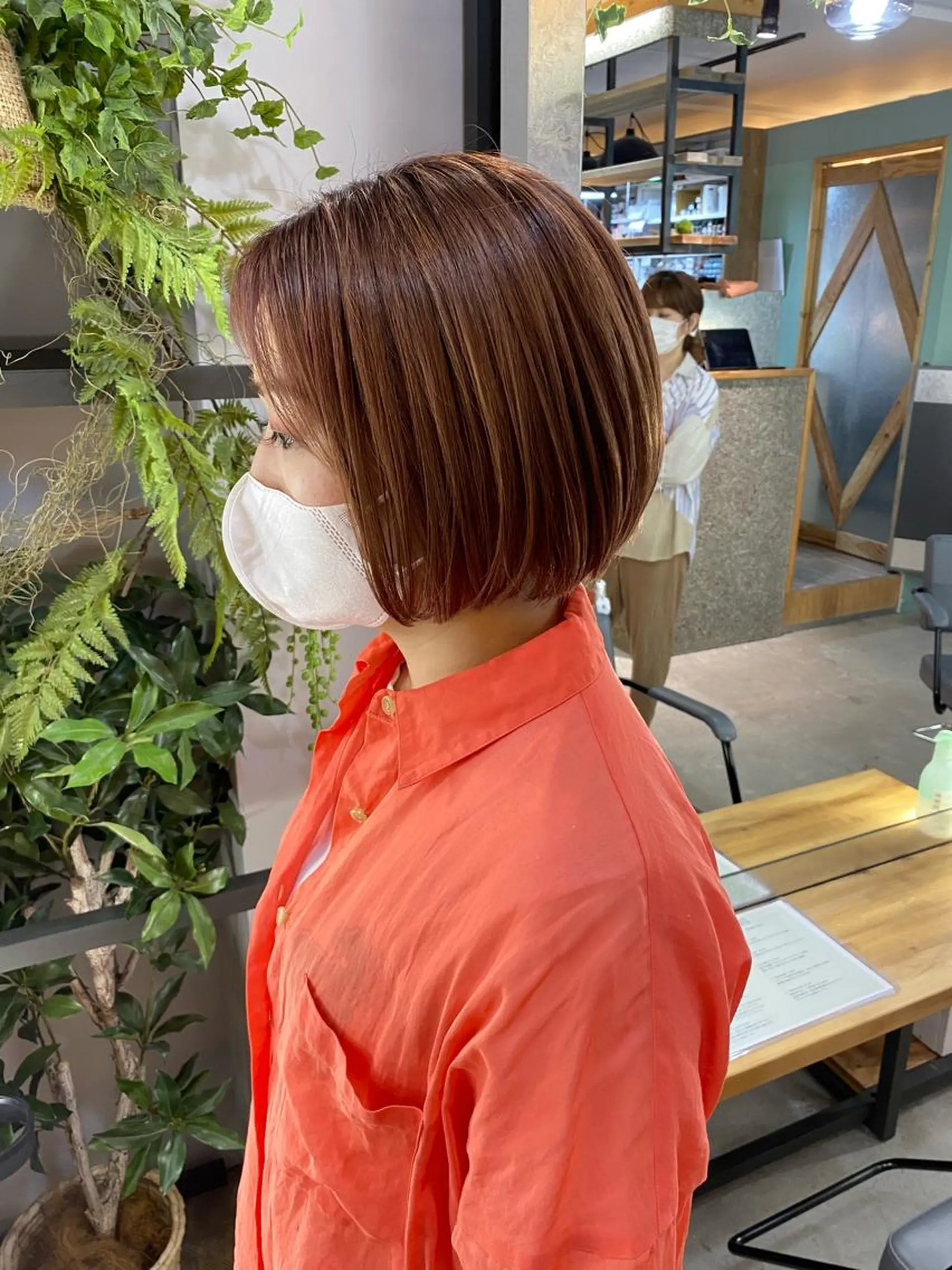 ミディアム オレンジブラウン 溜 一太のヘアスタイル