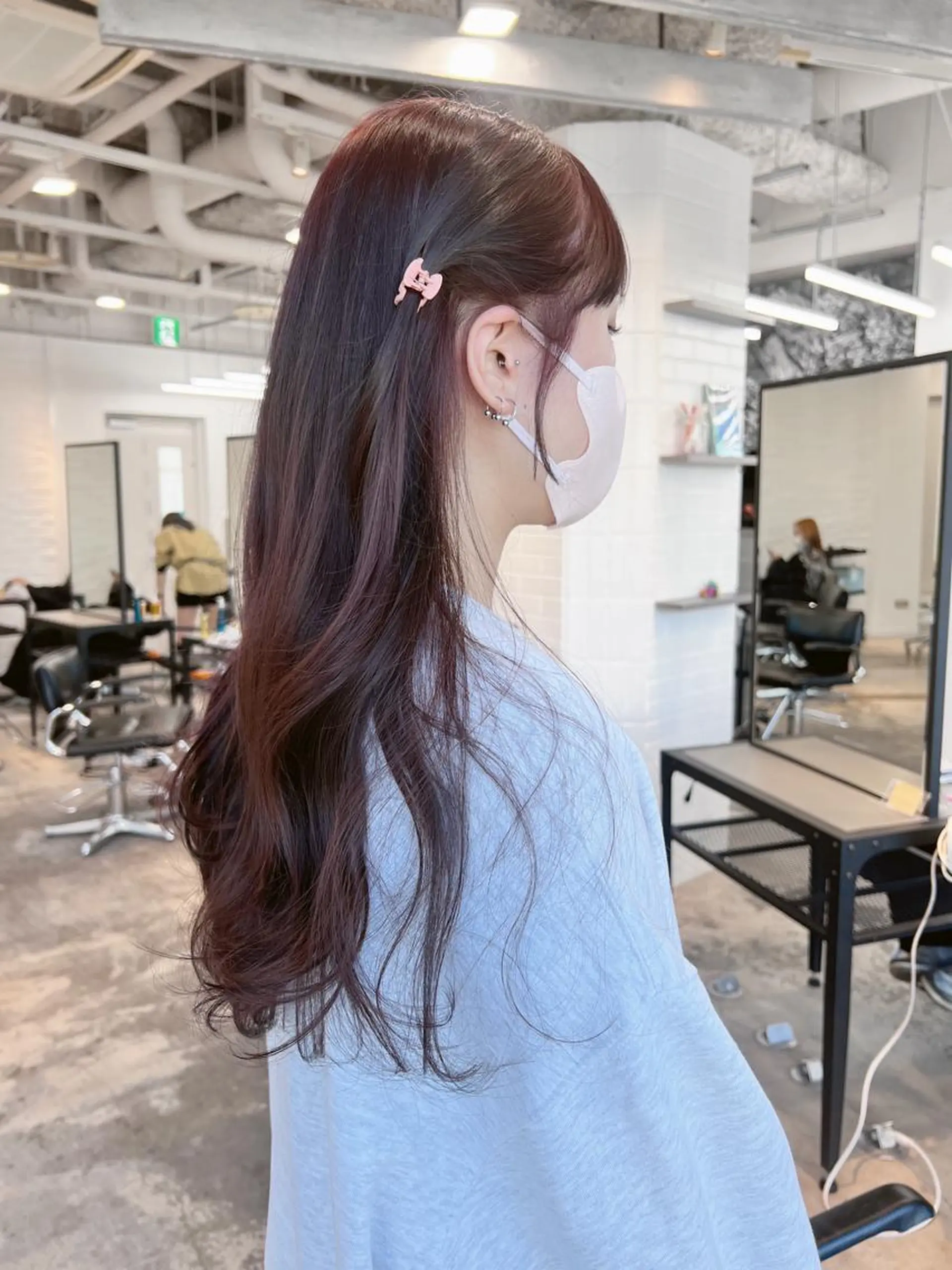 ロング カラー ヘアアレンジ ブリーチ ブラウンカラー ブリーチなしカラー ピンクカラー ピンクブラウン カット ヘアカラー トリートメント ヘアセット レイヤーカット指名 No.1💖マユカのヘアスタイル