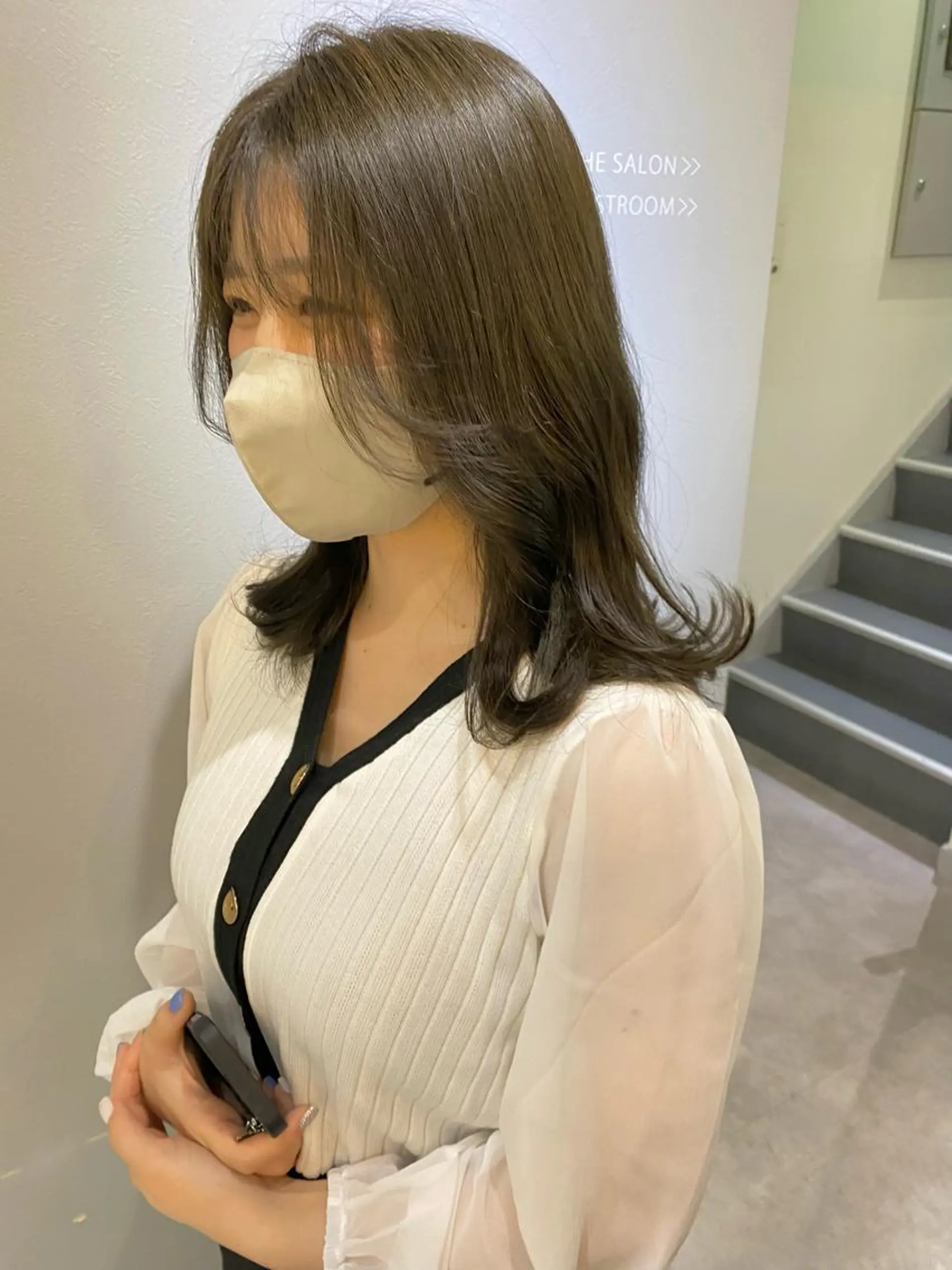 ミディアム カラー きよはらちさき🍑 柔らかカラー🌱🫧のヘアスタイル