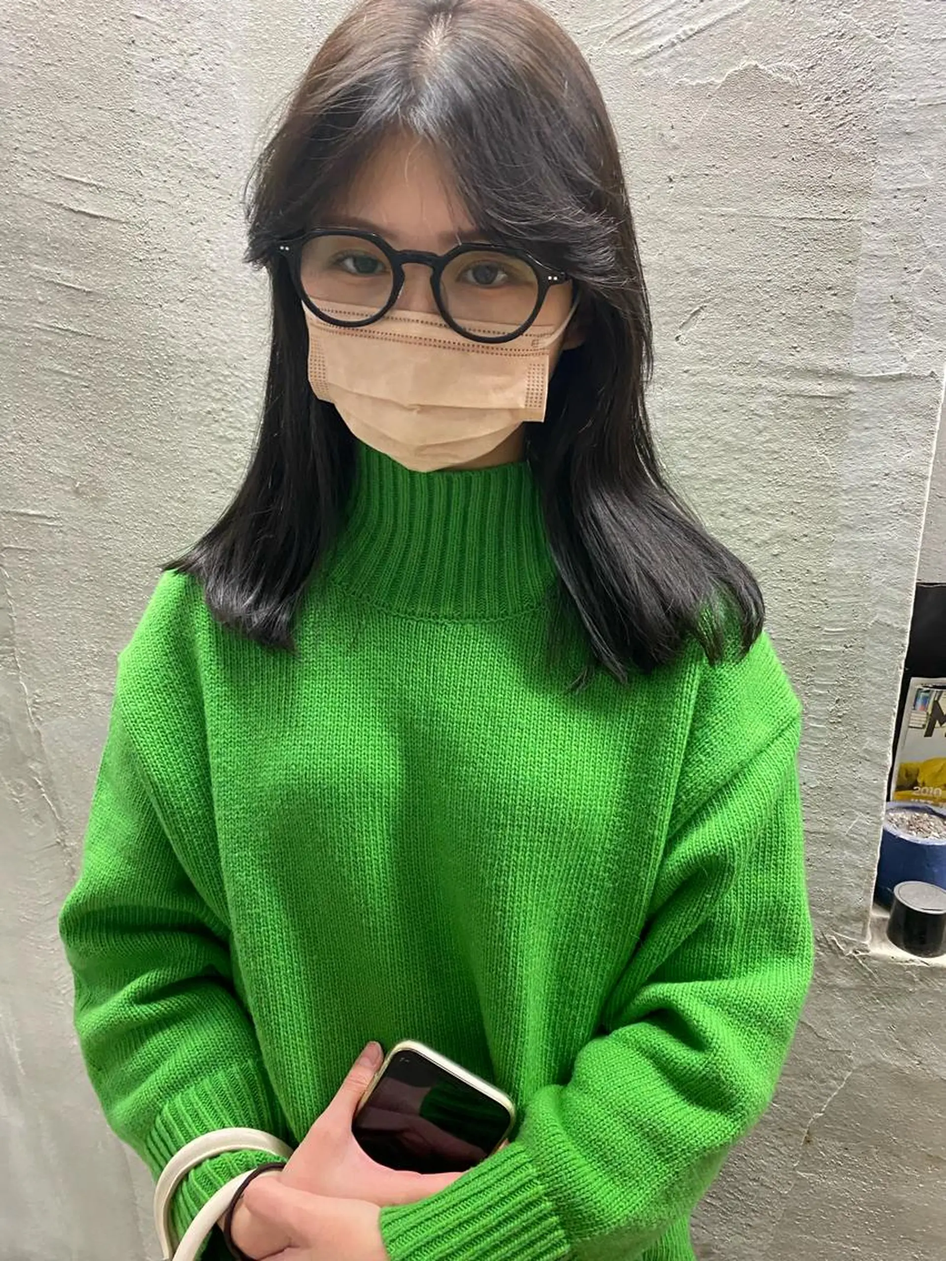 ミディアム カラー 黒髪 透明感カラー お任せヘア☘️☘️ 及川渚のヘアスタイル