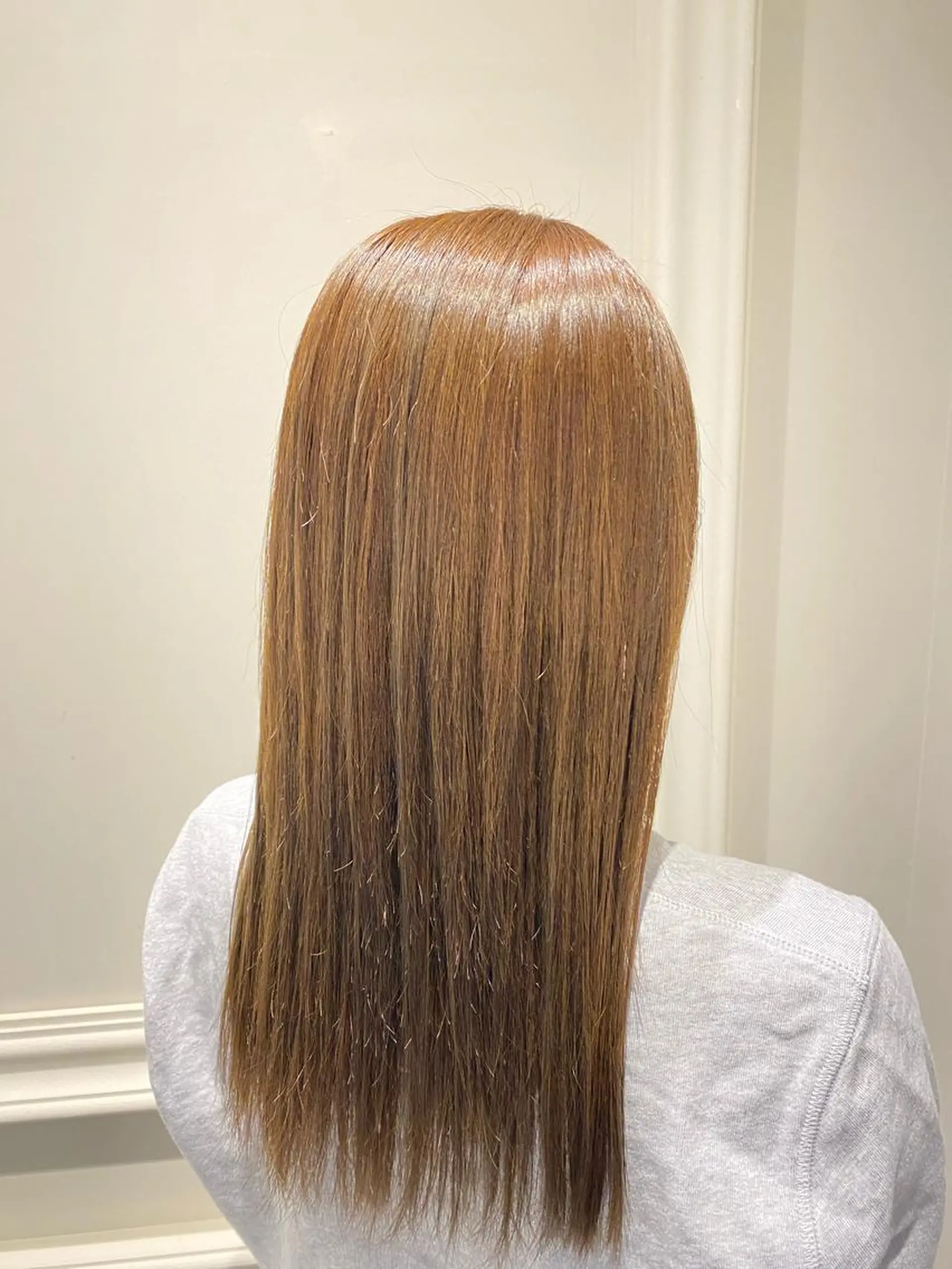 セミロング カラー ブリーチ ブリーチなしカラー グレージュ/透明感/ 韓国ヘア/RISAのヘアスタイル