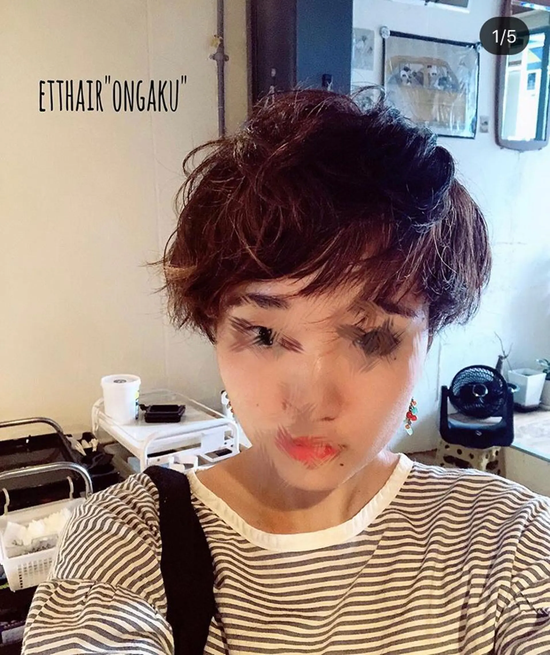 ショート カラー ブラウンカラー ハイライトカラー オレンジ オレンジブラウン くせ毛 公庄　グジョウ 　隆　　タカシのヘアスタイル