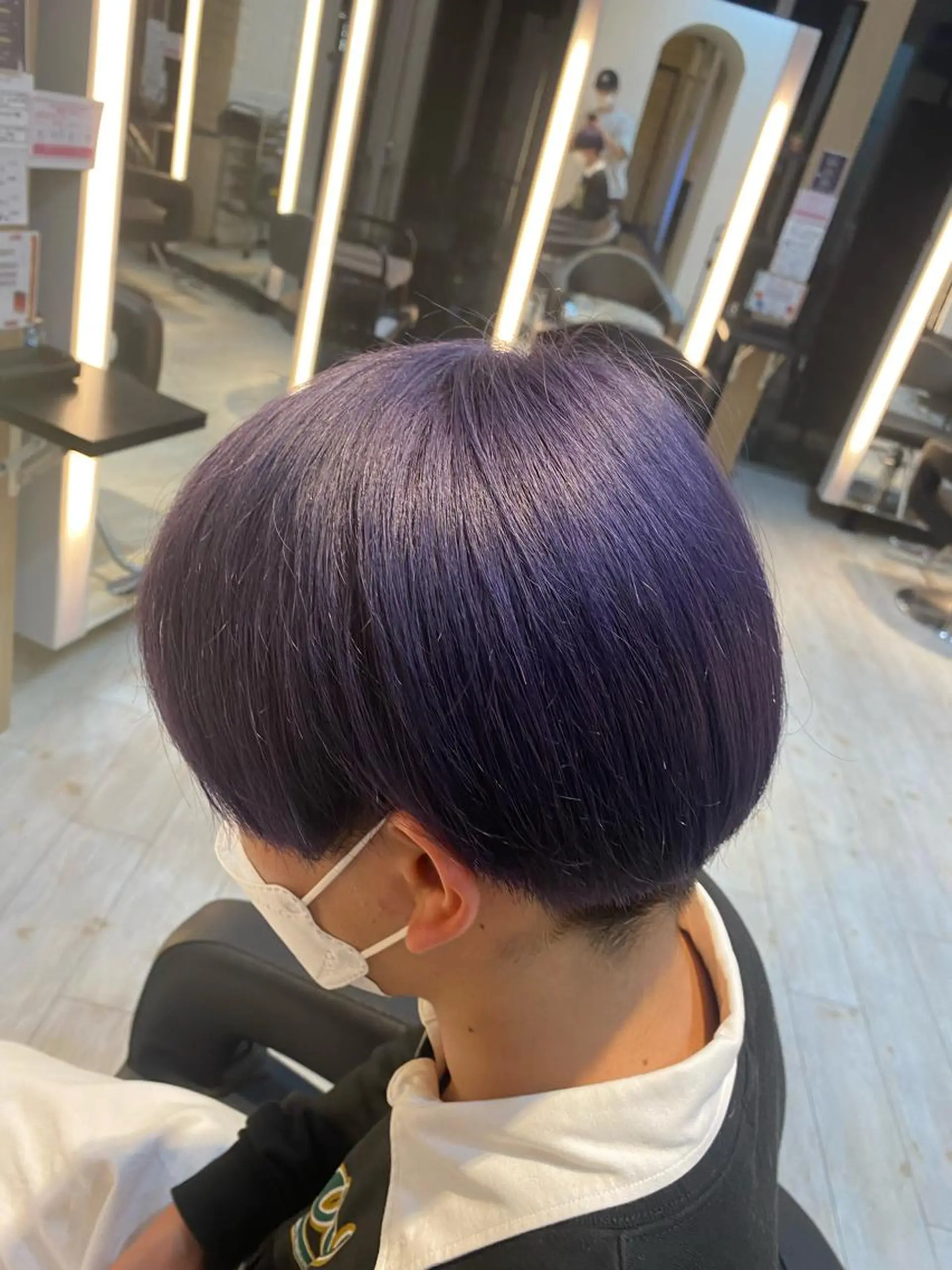 カラー ラベンダーカラー カット ヘアカラー トリートメント 鈴木/ミルクティー/ ブリーチ/ボブ/のヘアスタイル