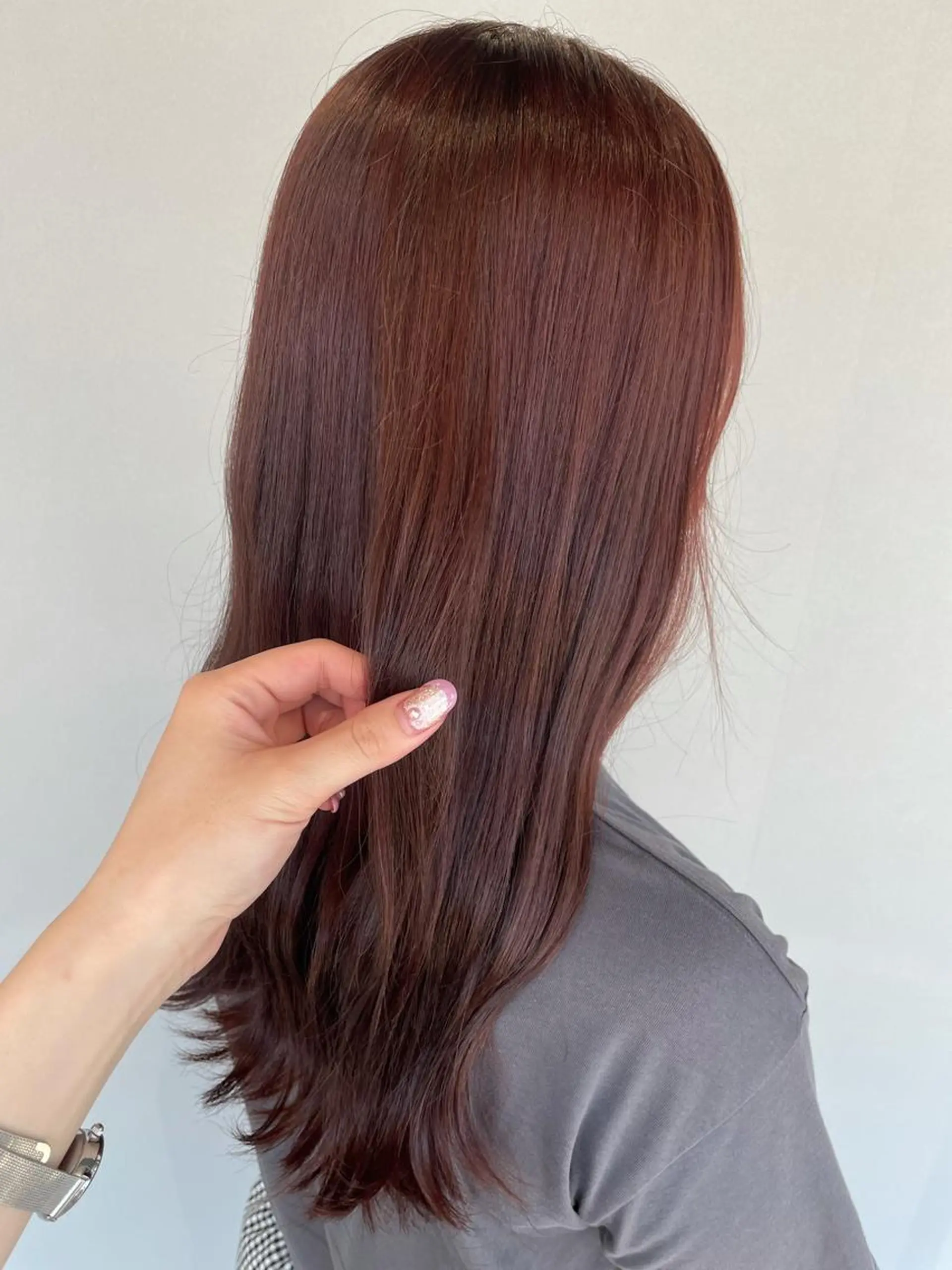 セミロング カラー 縮毛矯正 リルフェアリー 磐田店のヘアスタイル