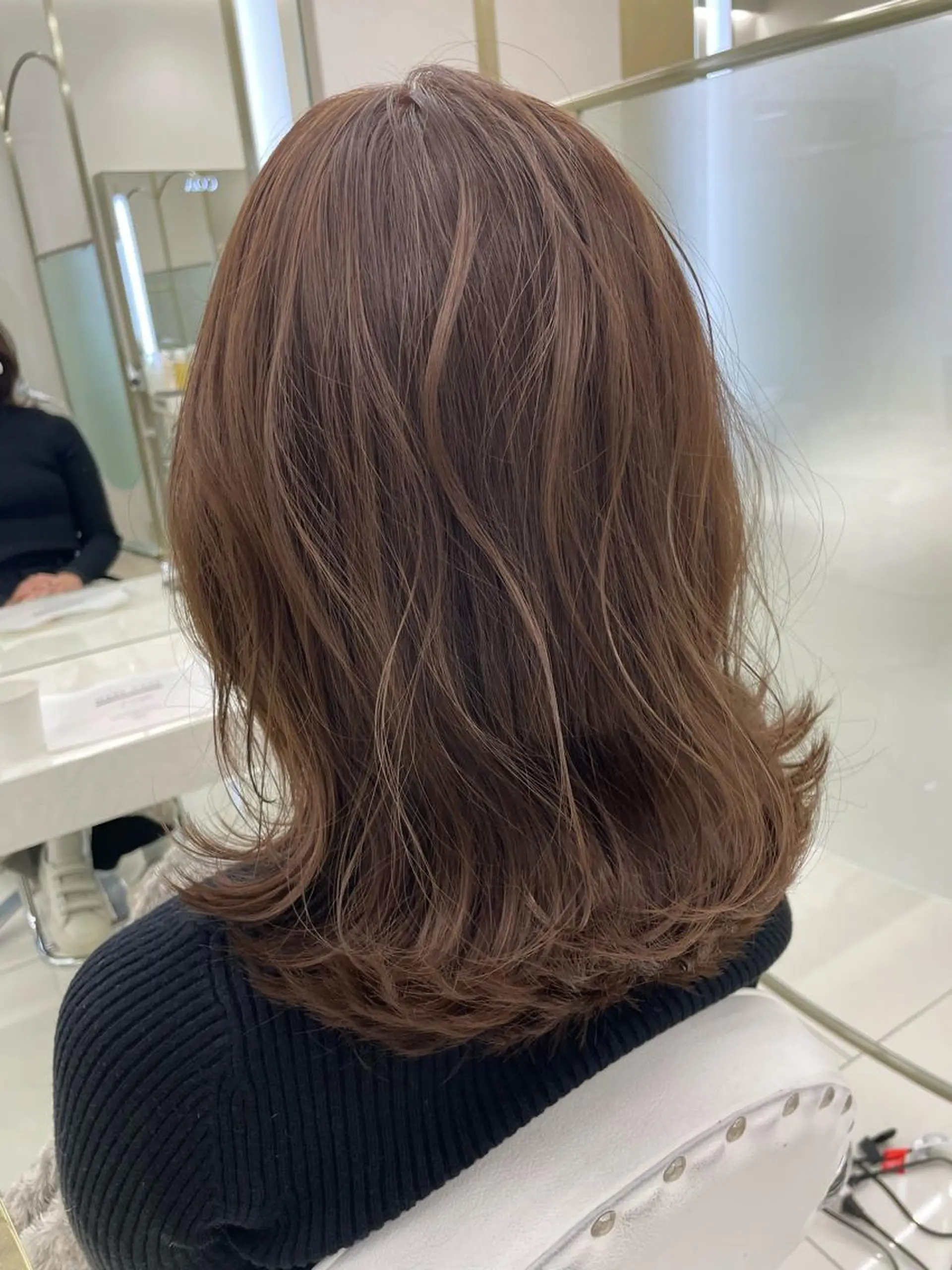 ミディアム カラー ブラウンカラー ヘアカラー トリートメント COA GINZA 空也/前髪/顔まわりのヘアスタイル