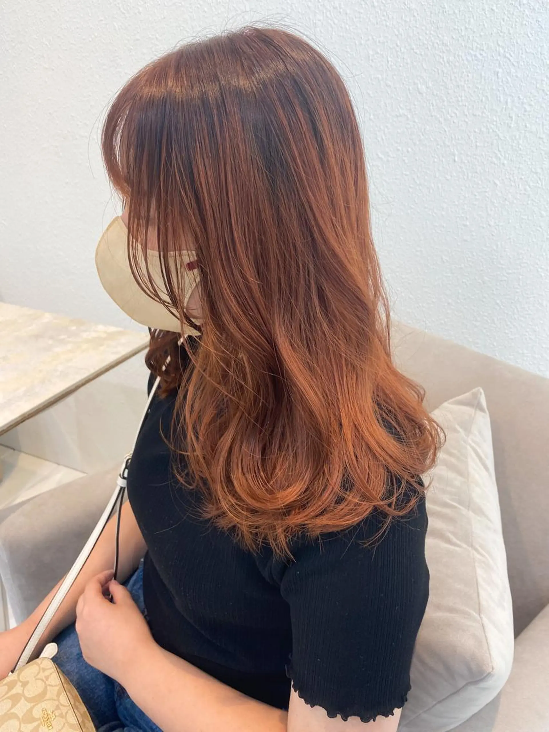 セミロング カラー 🌼透明感艶カラー オリーブ🌼河村咲のヘアスタイル