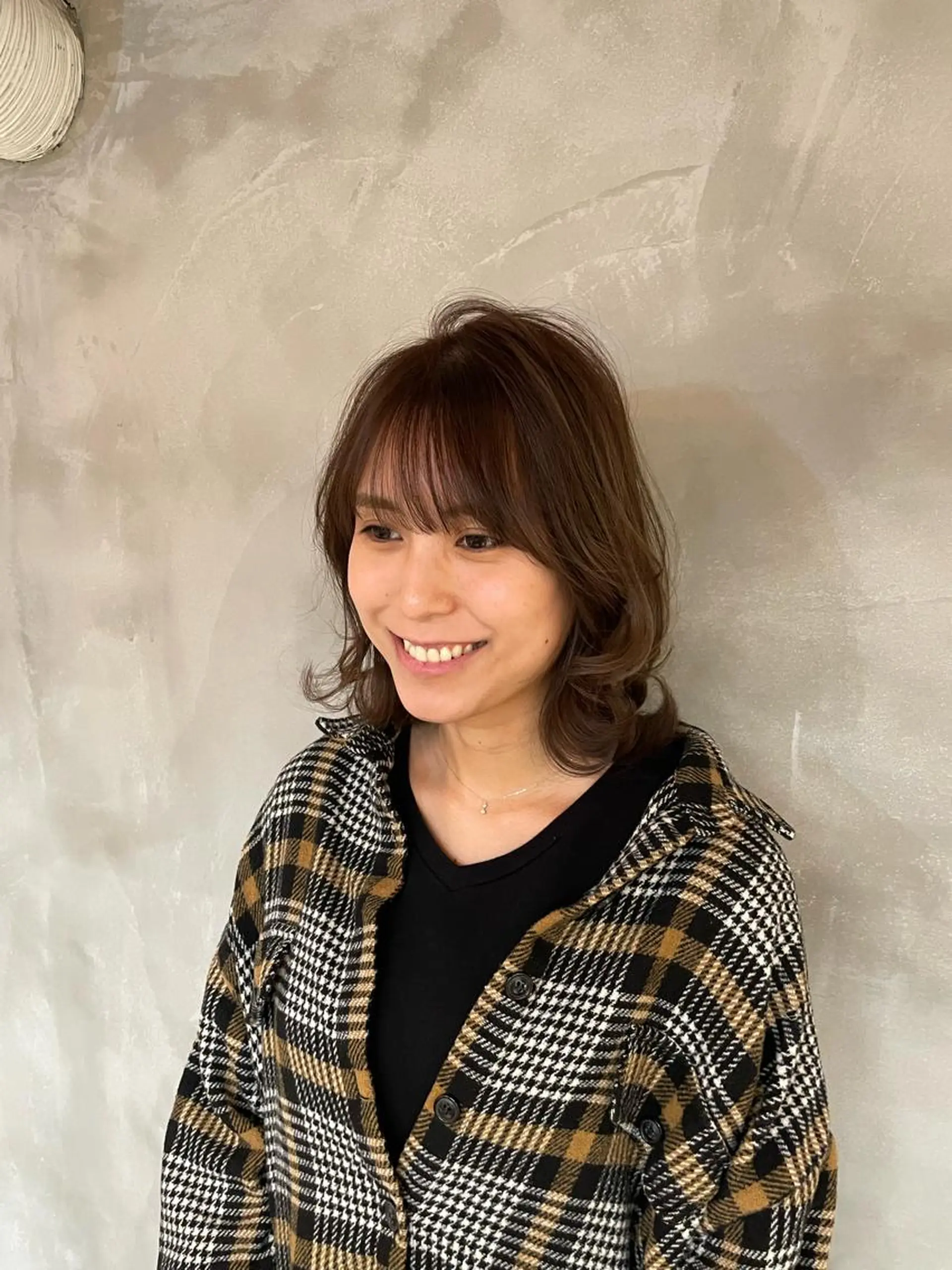 ミディアム カラー ベージュカラー 外ハネヘア 24時まで営業🌛東 陽町🍀静かに丁寧にのヘアスタイル