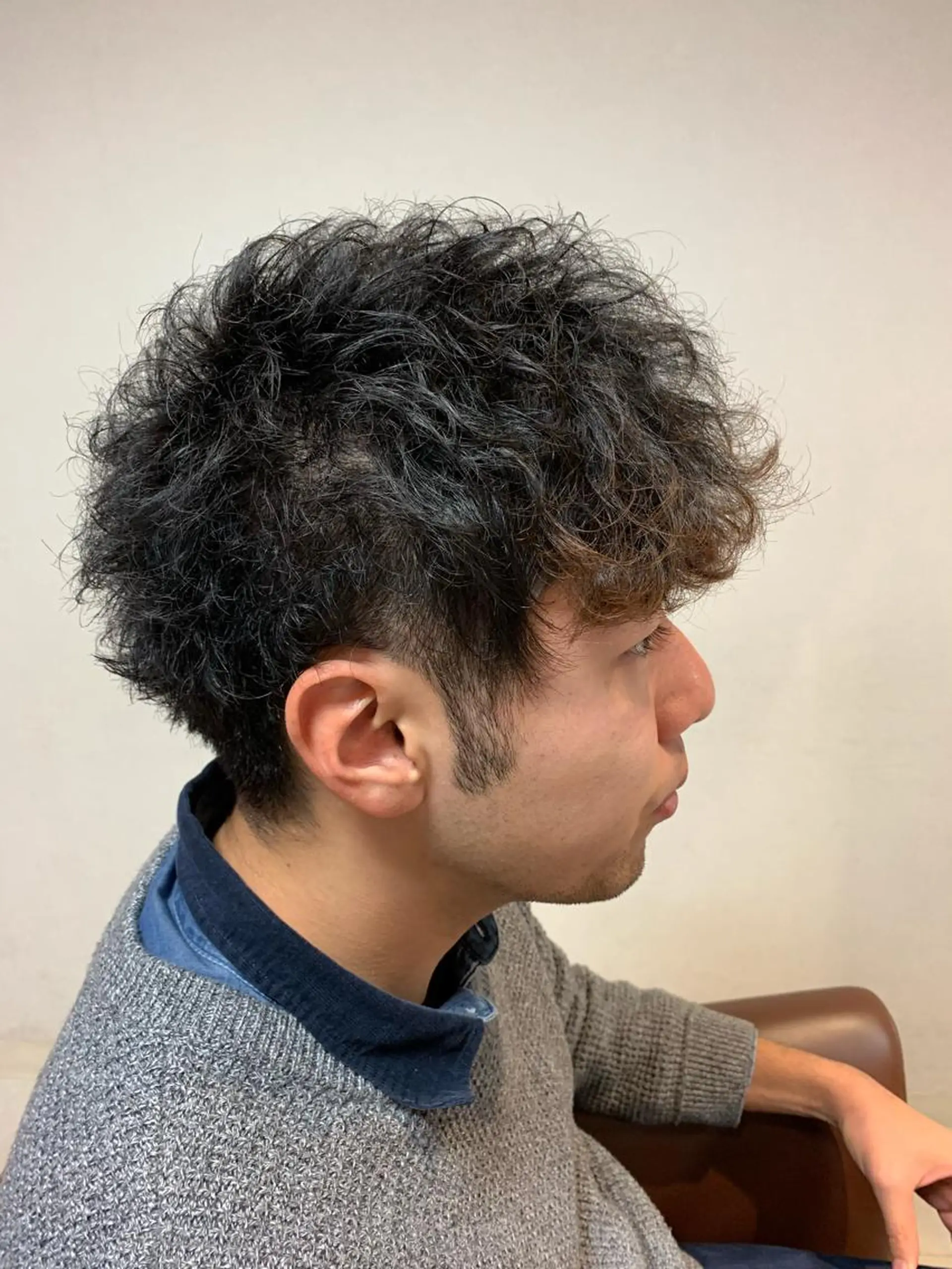 パーマ メンズ 上石神井メンズパーマ 飯田徹のヘアスタイル