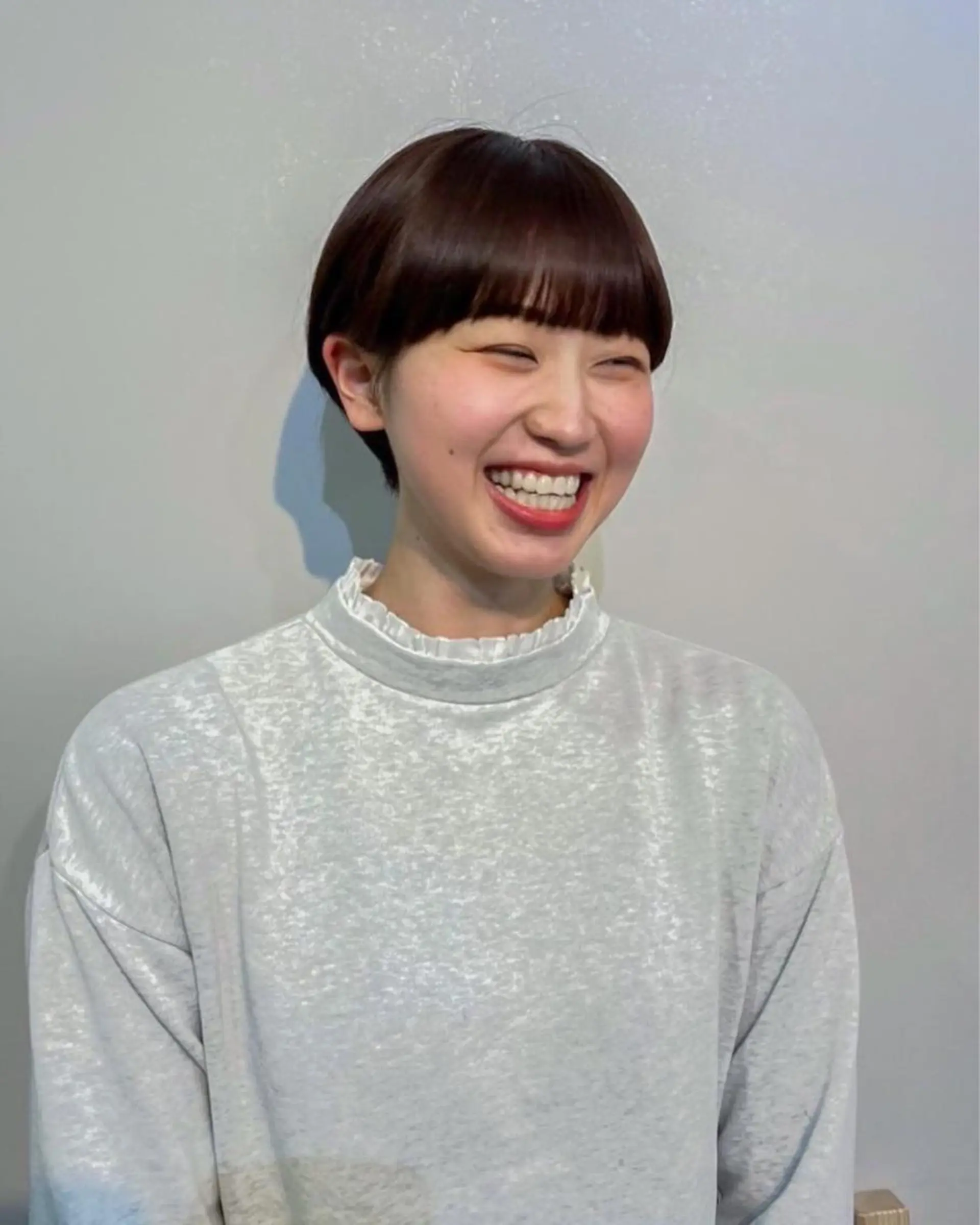 ショート カラー ショートヘア レイヤーパーマ＊ 顔まわり似合わせのヘアスタイル